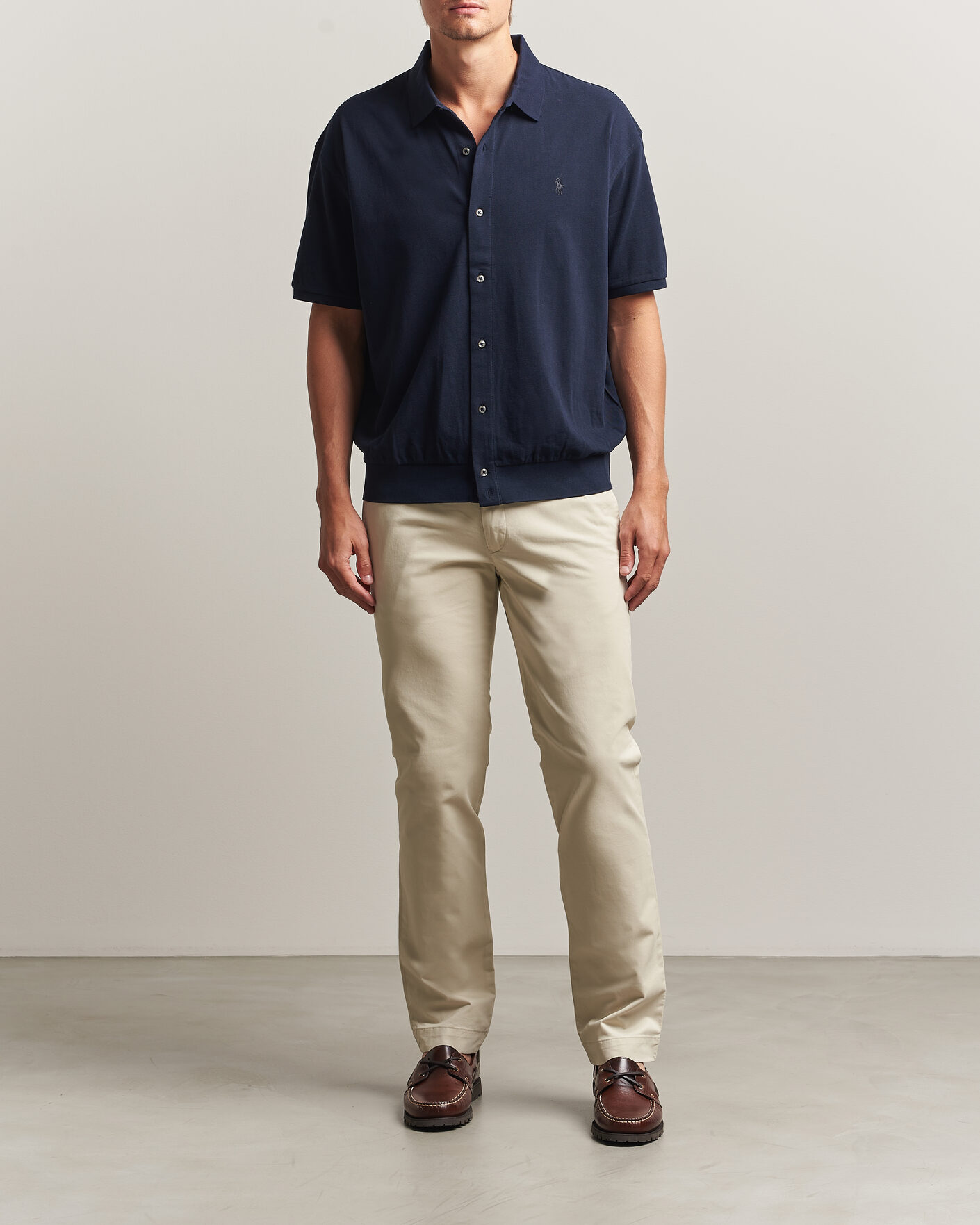 Herre | Pikéer | Polo Ralph Lauren | Buttoned Polo Aviator Navy