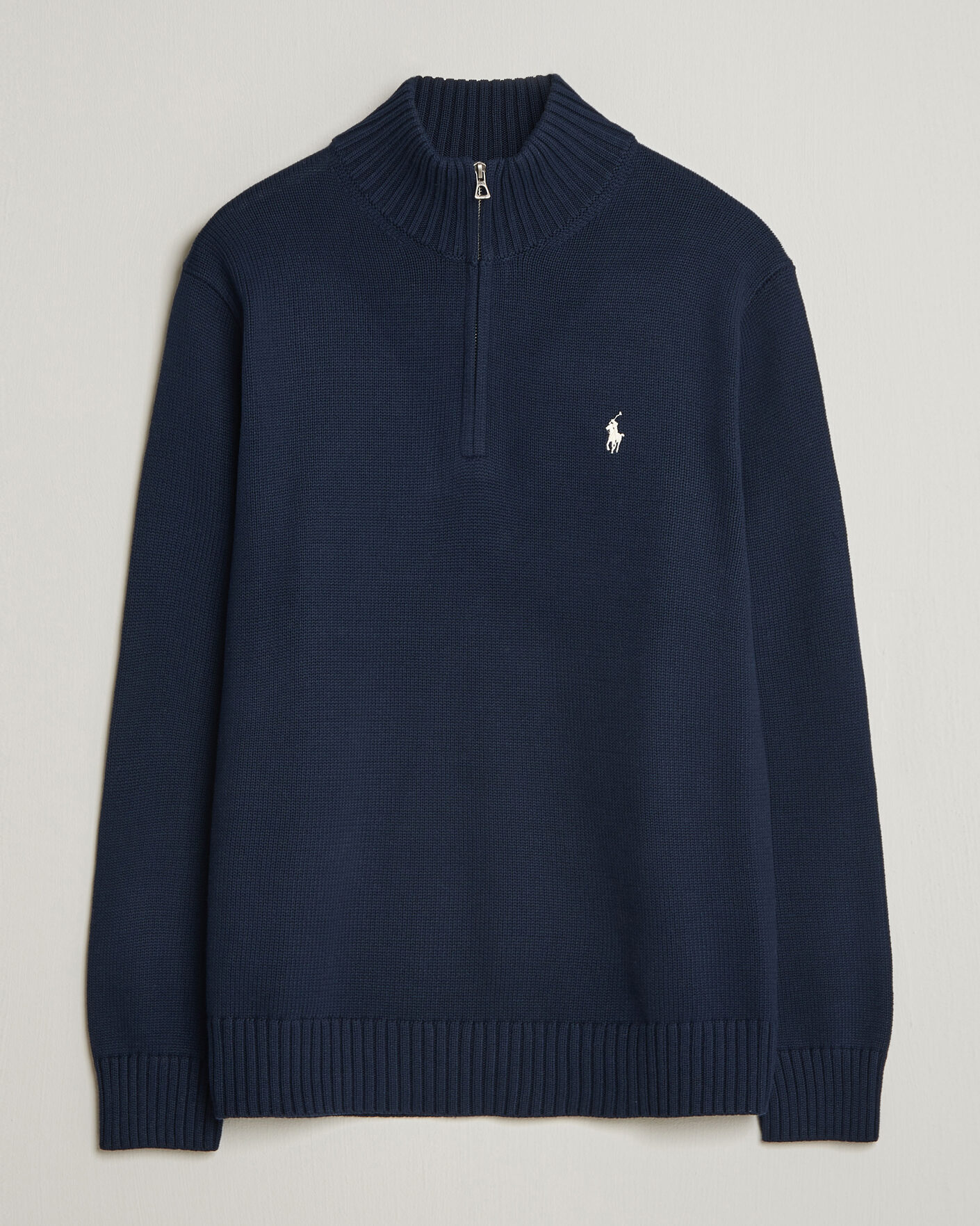 Herre | Gensere | Polo Ralph Lauren | Cotton Crew Neck Half-Zip Hunter Navy