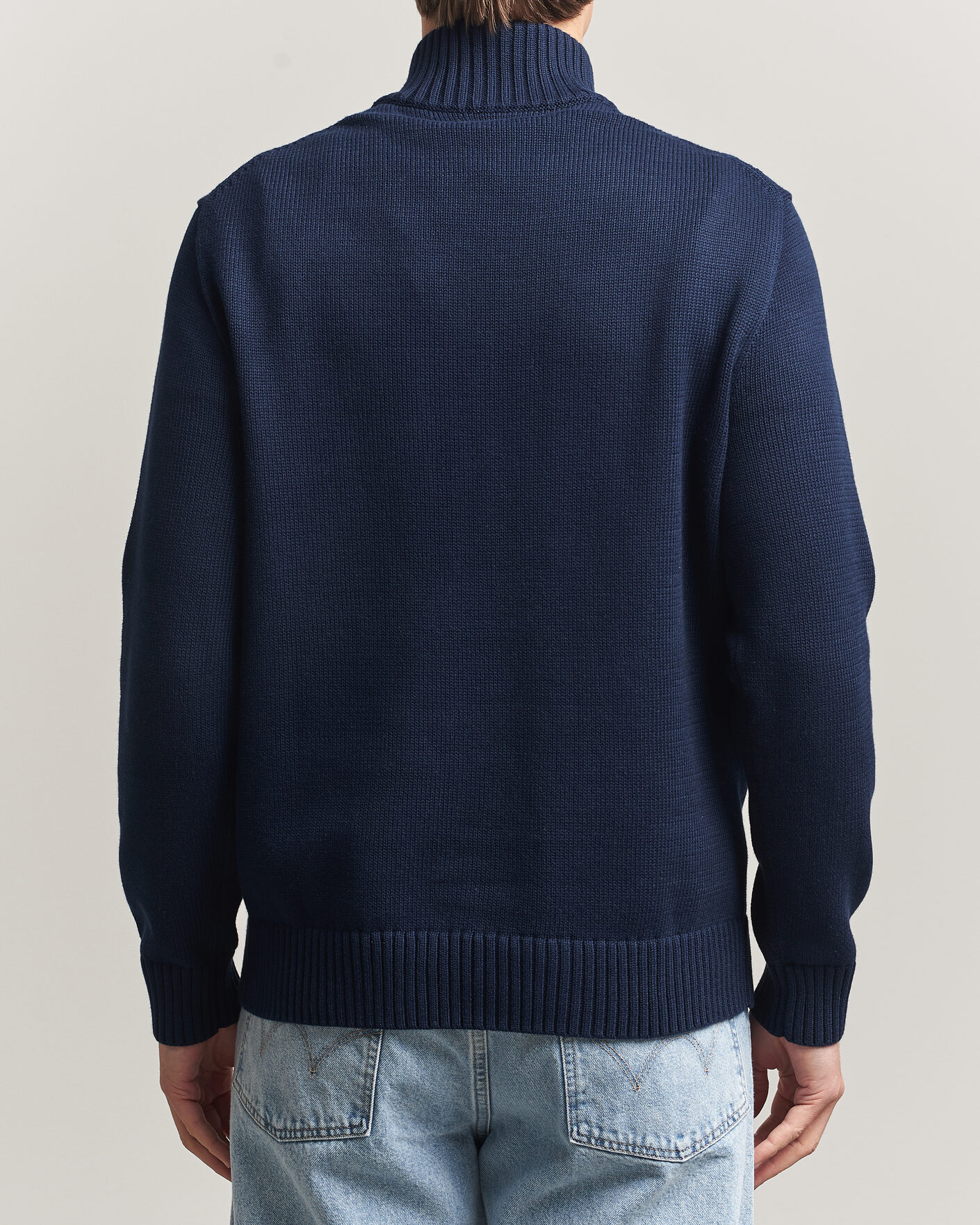 Herre | Gensere | Polo Ralph Lauren | Cotton Crew Neck Half-Zip Hunter Navy