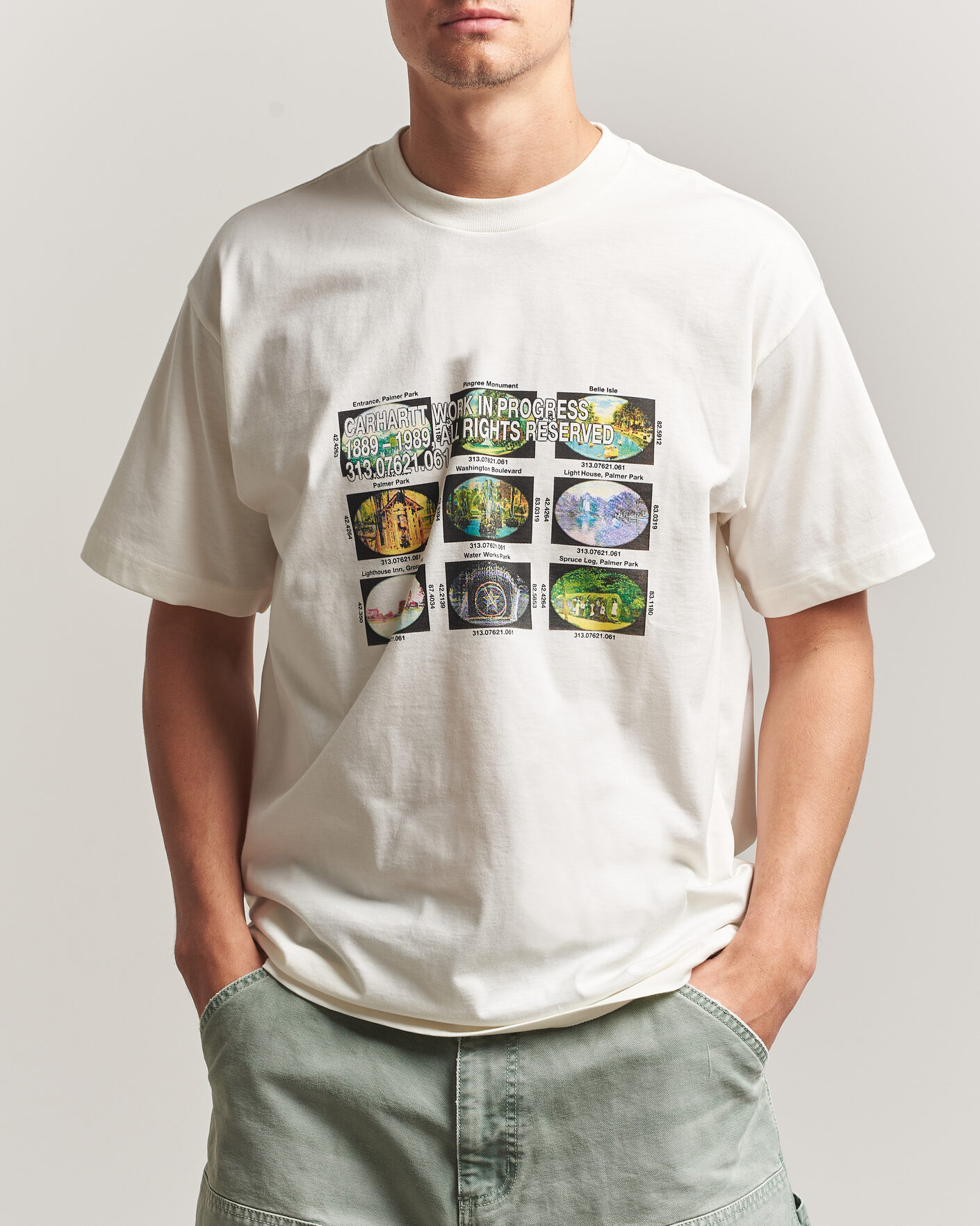 Herre | T-Shirts | Carhartt WIP | Coordinates Printed T-Shirt Wax