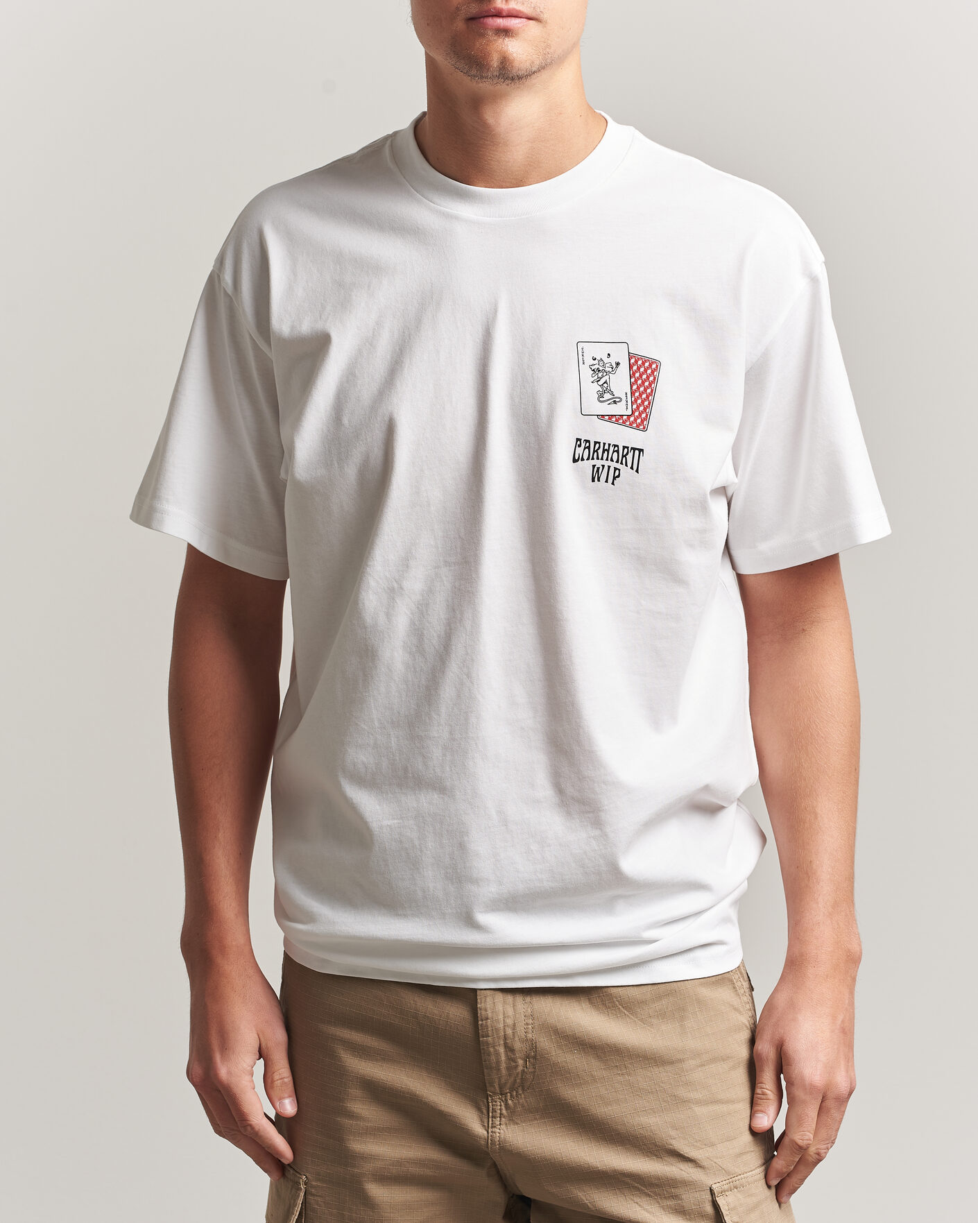 Herre | T-Shirts | Carhartt WIP | Playing Cards T-Shirt White