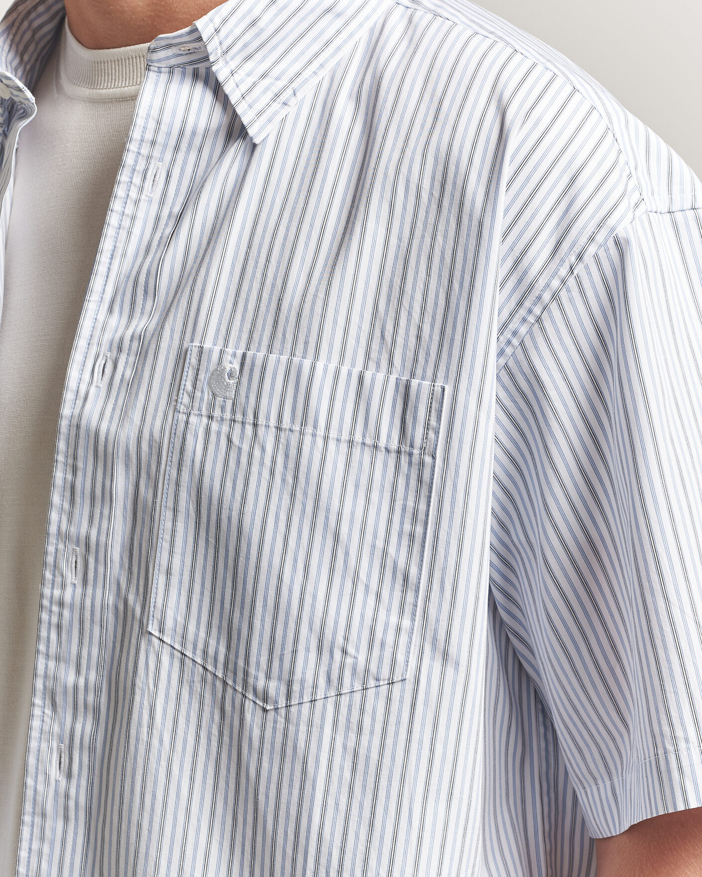 Herre | Skjorter | Carhartt WIP | Short Sleeve Keene Cotton/Poplin Shirt White