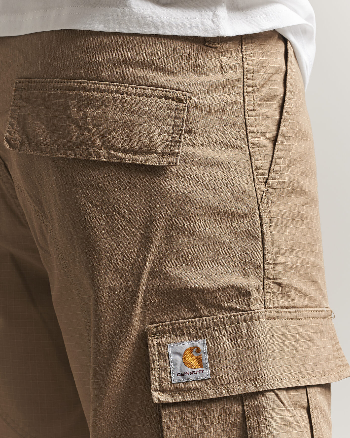 Herre | Shorts | Carhartt WIP | Regular Cargo Ripstop Shorts Leather