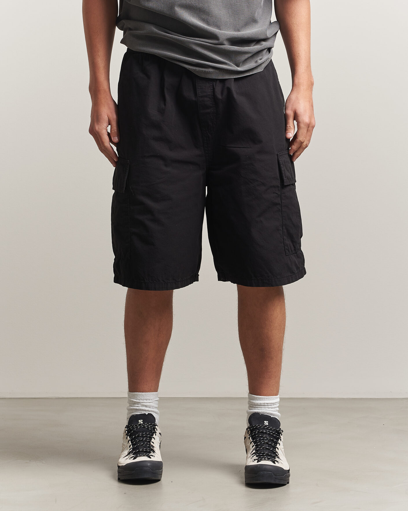 Herre | Shorts | Carhartt WIP | Mandler Cargo Cotton Poplin Shorts Black