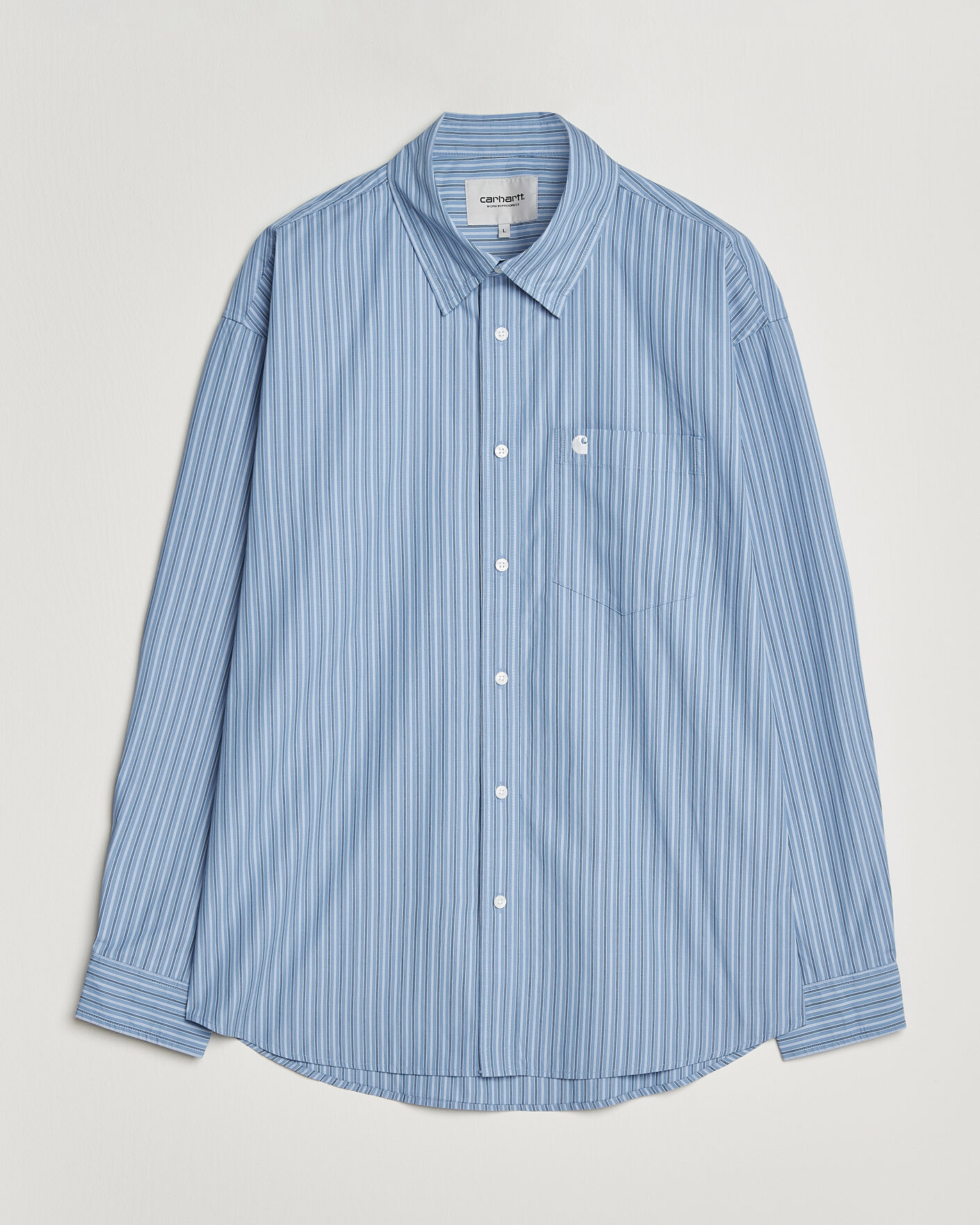 Herre | Skjorter | Carhartt WIP | Keen Striped Cotton Poplin Shirt Curacao