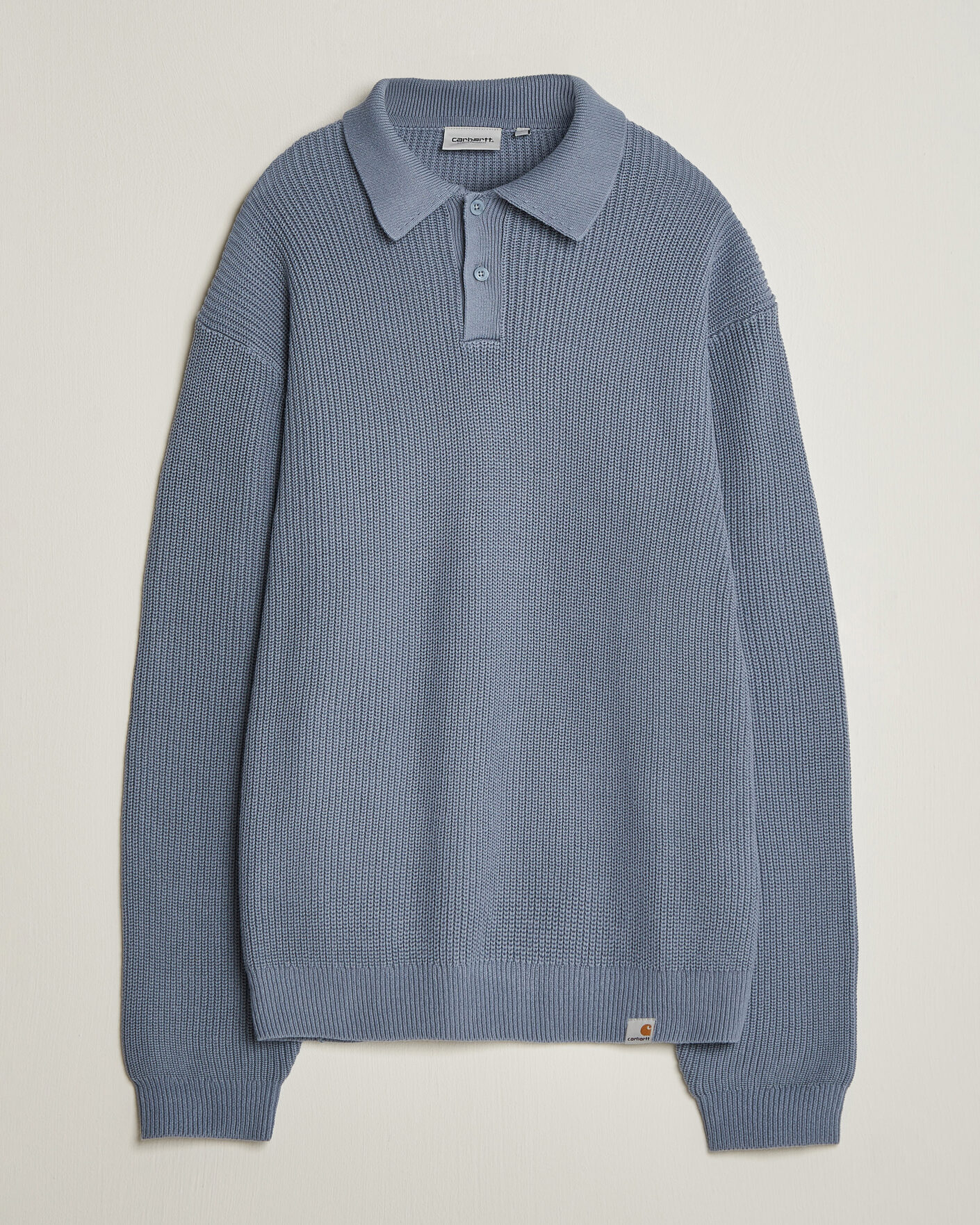 Herre | Gensere | Carhartt WIP | Miles Knitted Cotton Polo Shad Blue