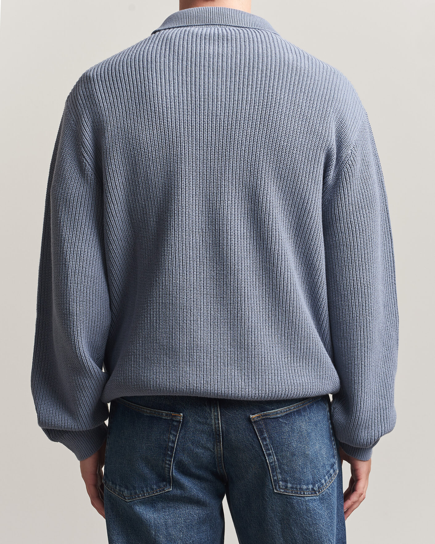 Herre | Gensere | Carhartt WIP | Miles Knitted Cotton Polo Shad Blue