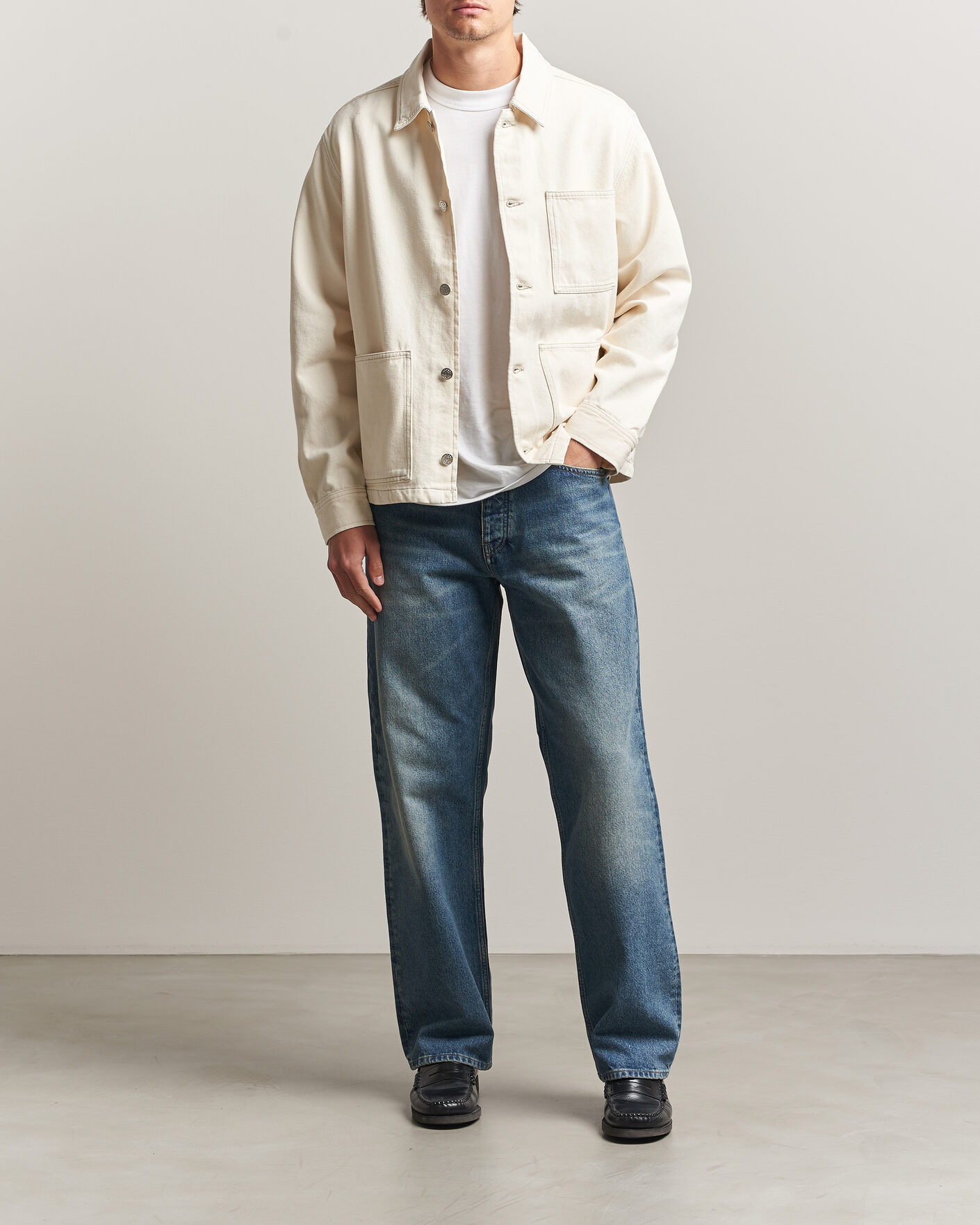 Herre | Skjorter | Samsøe Samsøe | Chore Denim Overshirt Soft Natural