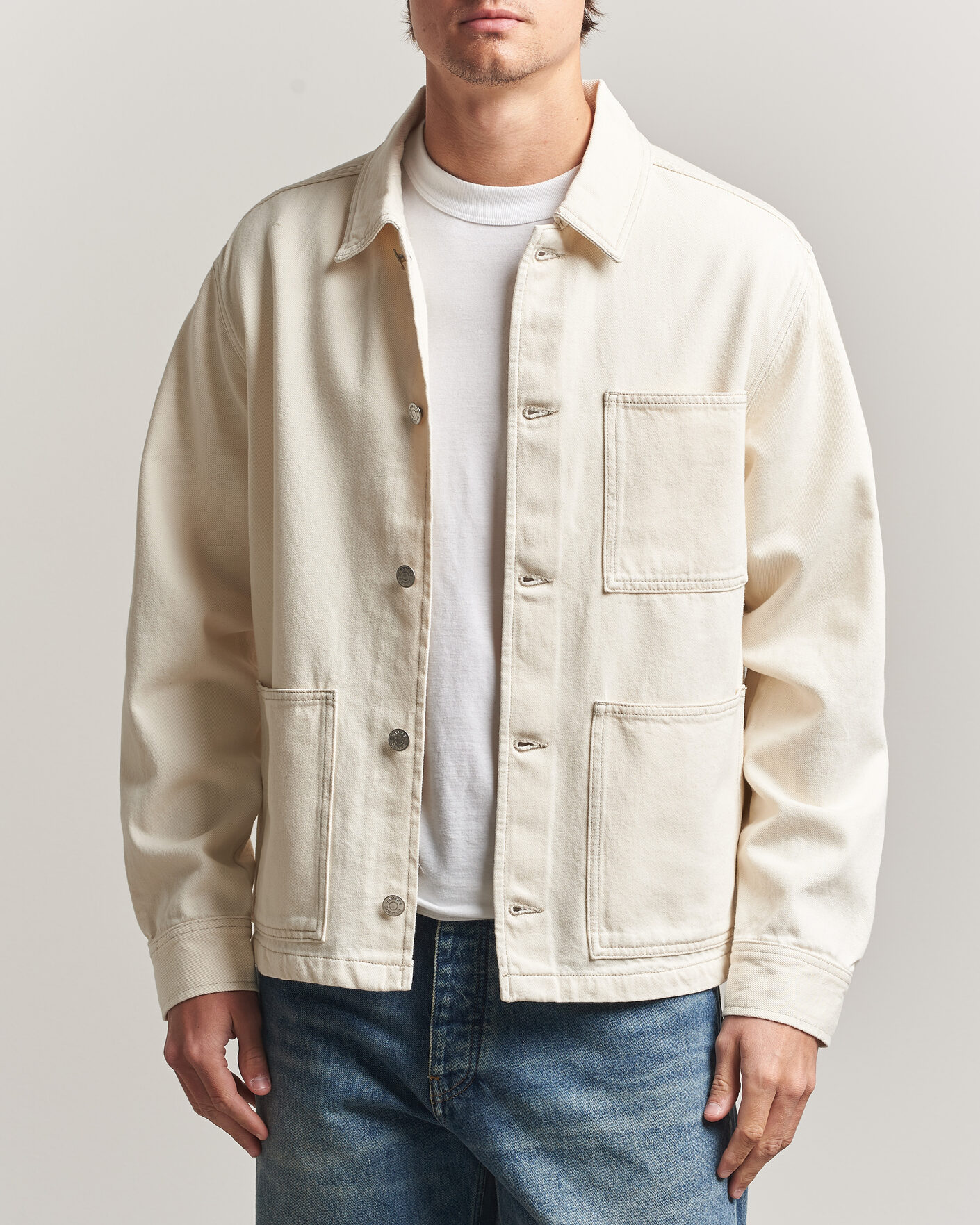 Herre | Skjorter | Samsøe Samsøe | Chore Denim Overshirt Soft Natural