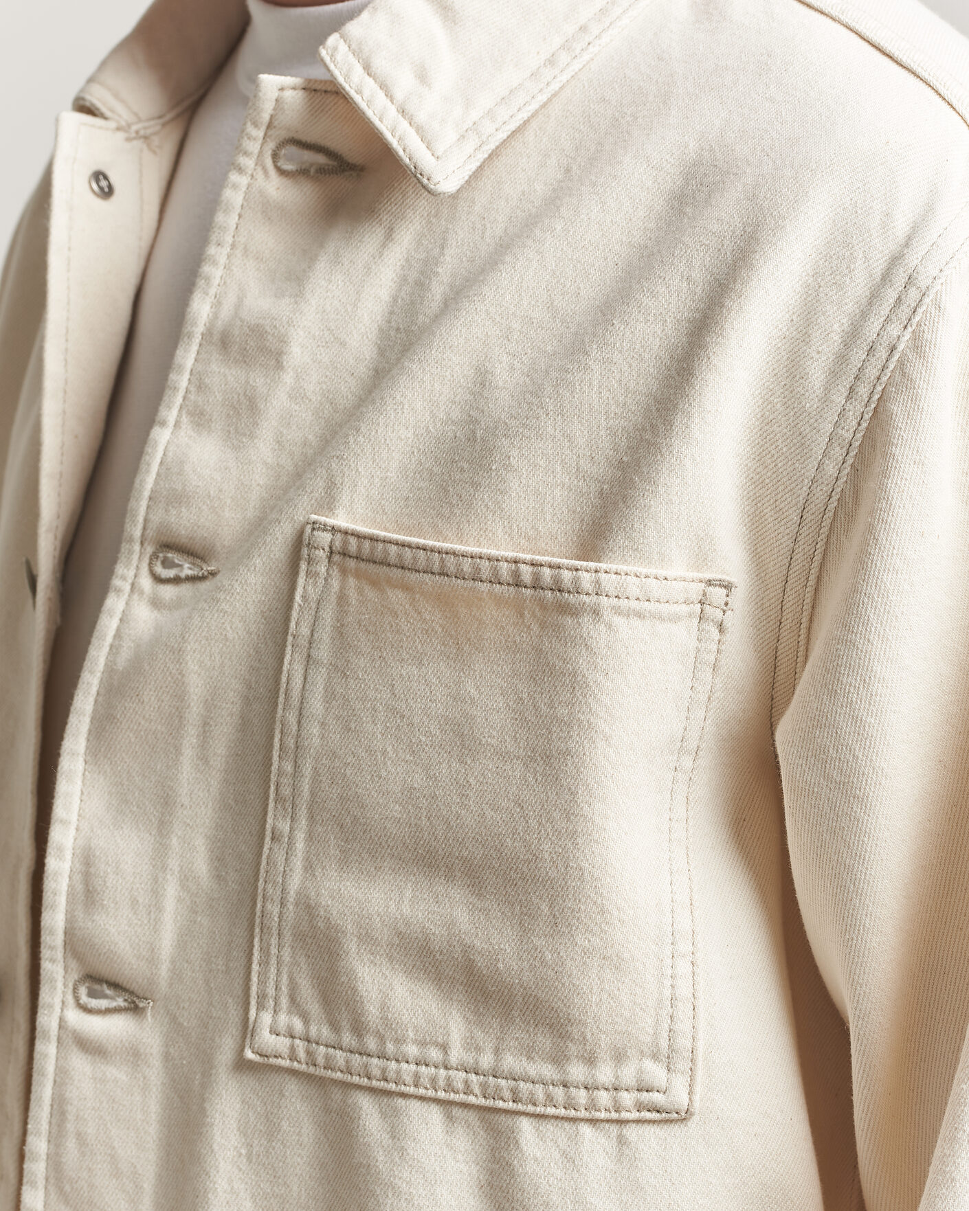 Herre | Skjorter | Samsøe Samsøe | Chore Denim Overshirt Soft Natural