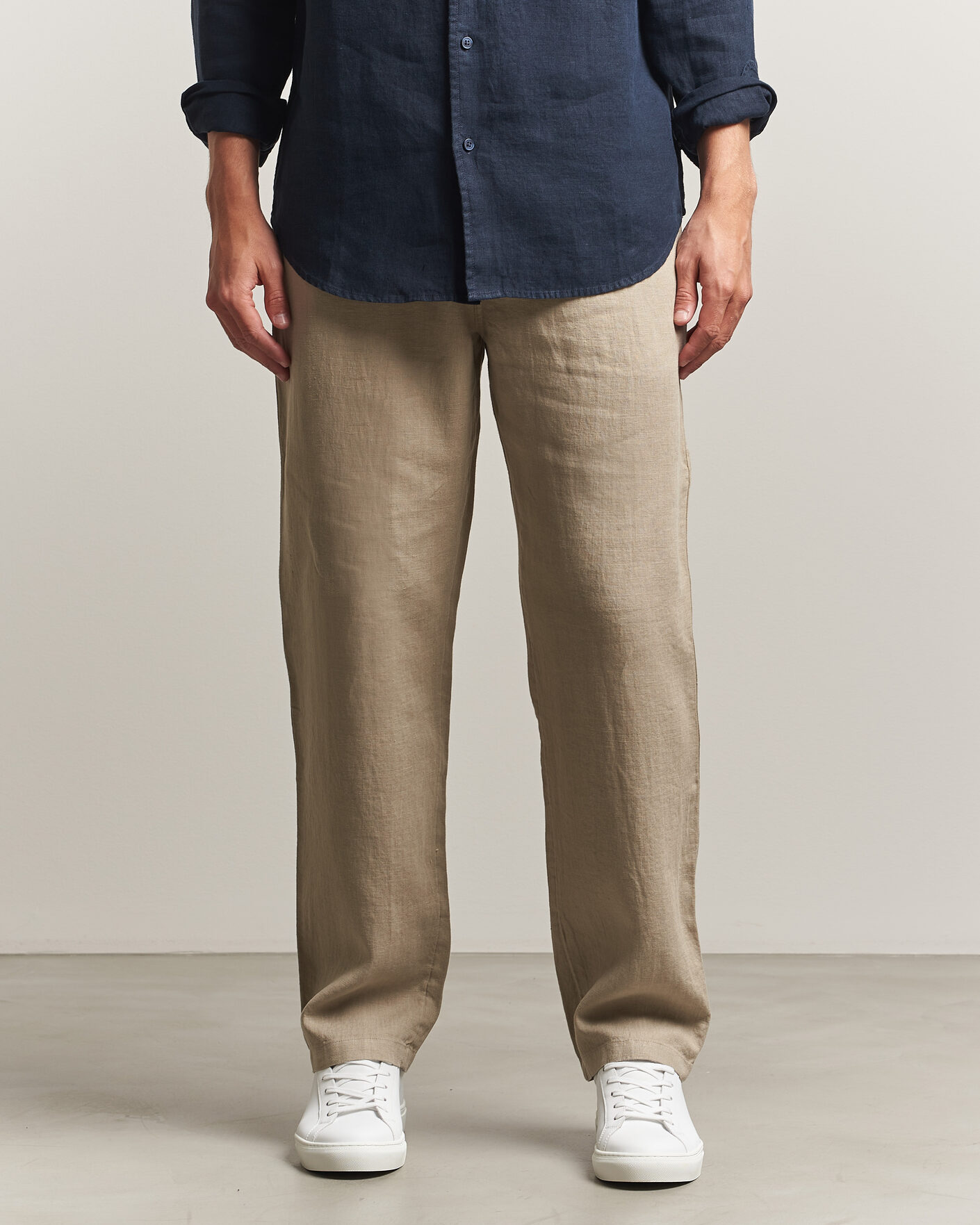 Herre | Bukser | Samsøe Samsøe | Jabari Linen Drawstring Trousers Aluminum