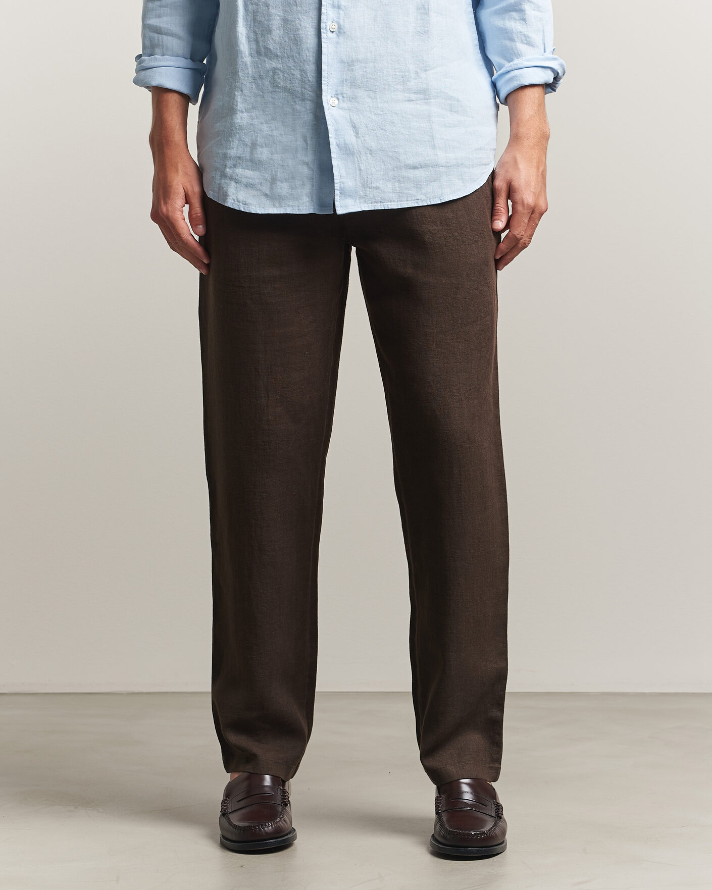Herre | Bukser | Samsøe Samsøe | Jabari Linen Drawstring Trousers Turkish Coffee