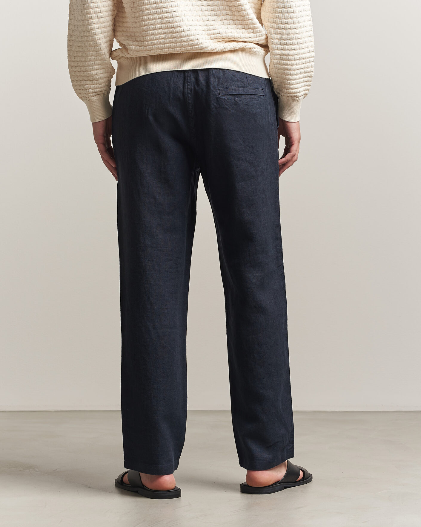 Herre | Bukser | Samsøe Samsøe | Jabari Linen Drawstring Trousers Salute Navy