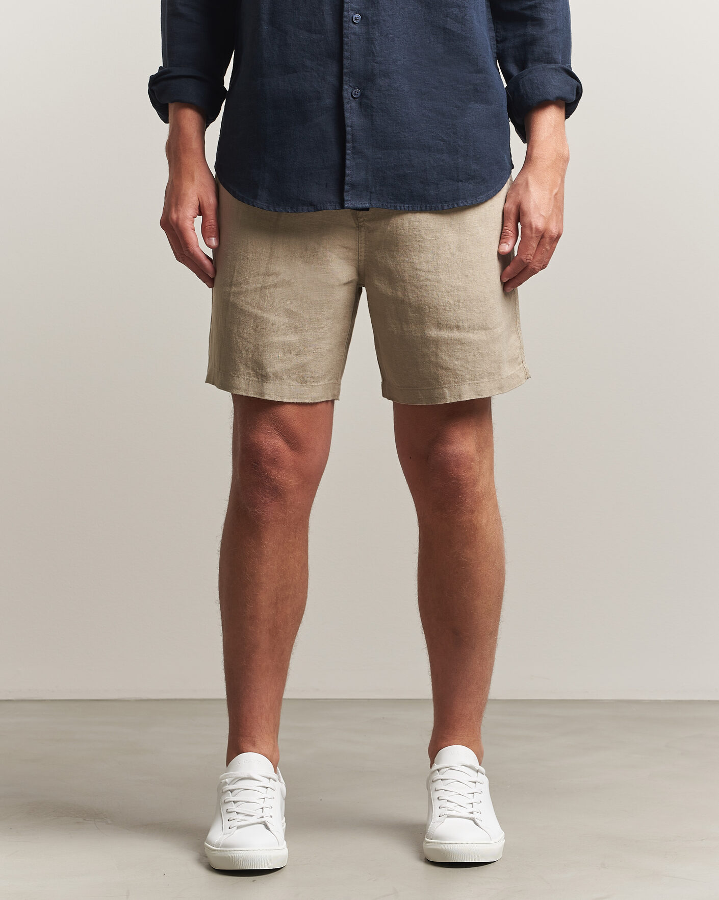 Herre | Shorts | Samsøe Samsøe | Jabari Linen Drawstring Shorts Aluminum
