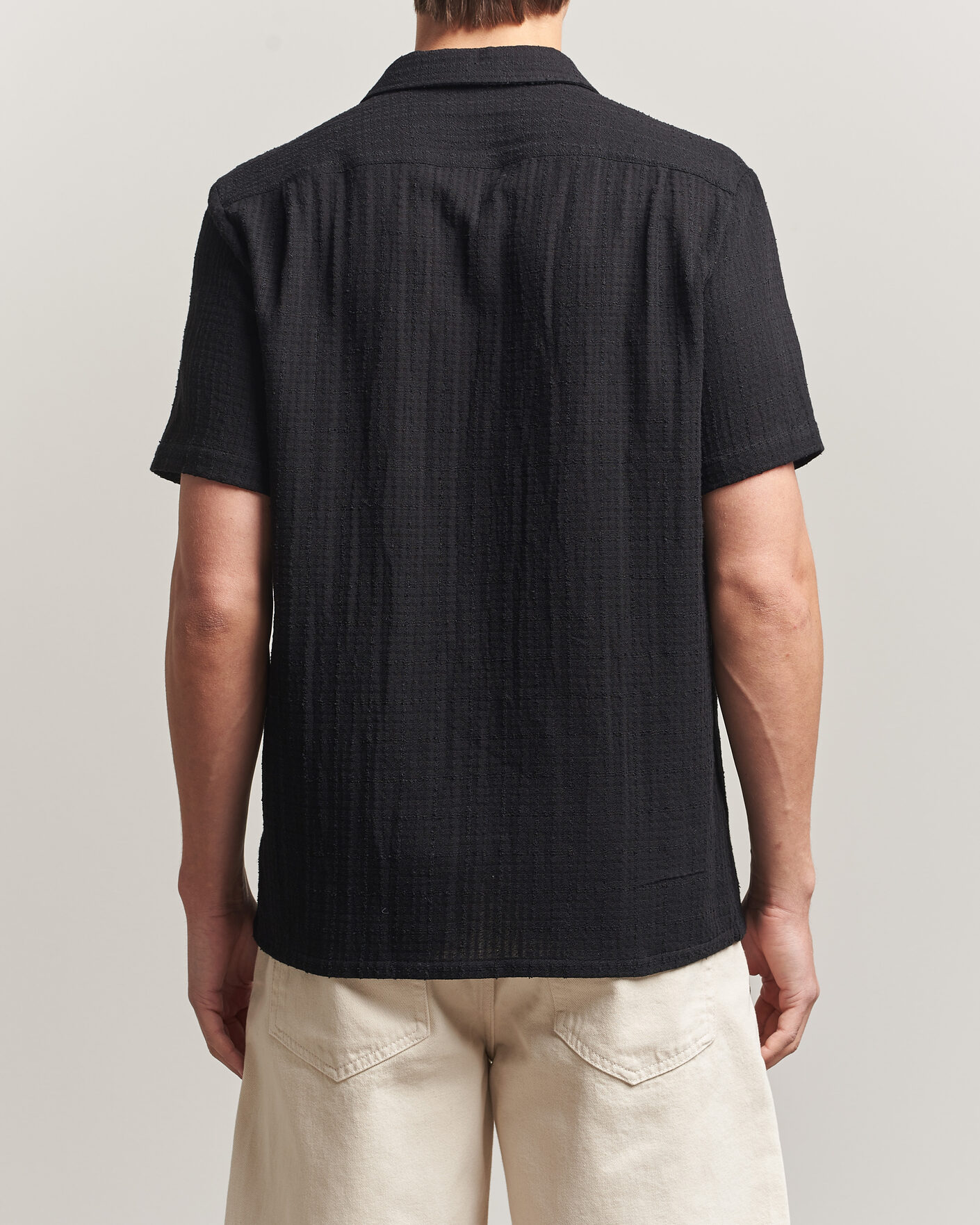 Herre | Skjorter | Samsøe Samsøe | Avan Structured Short Sleeve Shirt Black