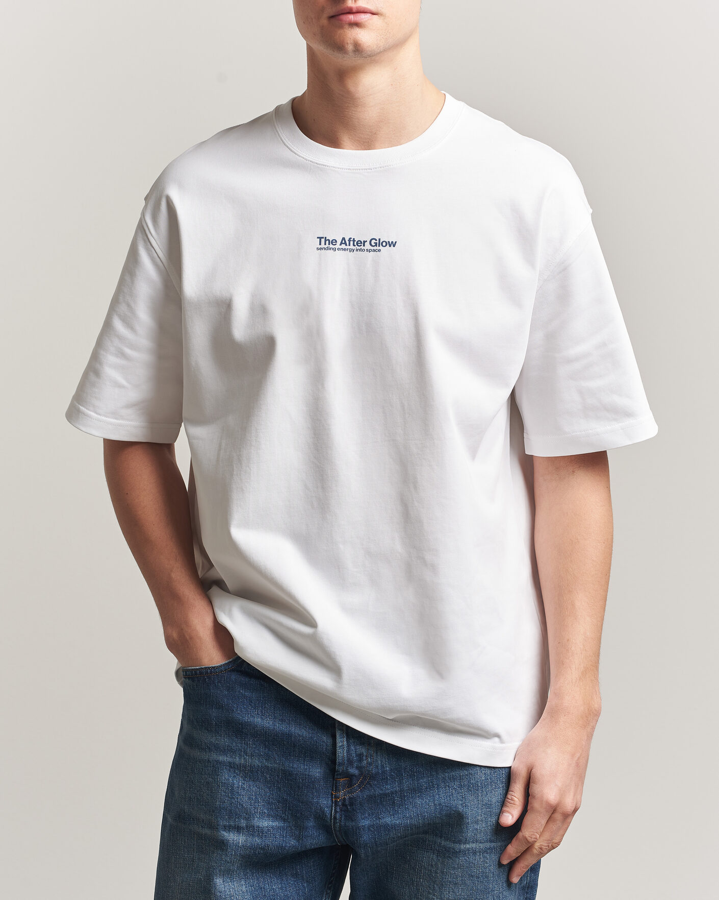Herre | T-Shirts | Samsøe Samsøe | Uni Printed T-shirt White