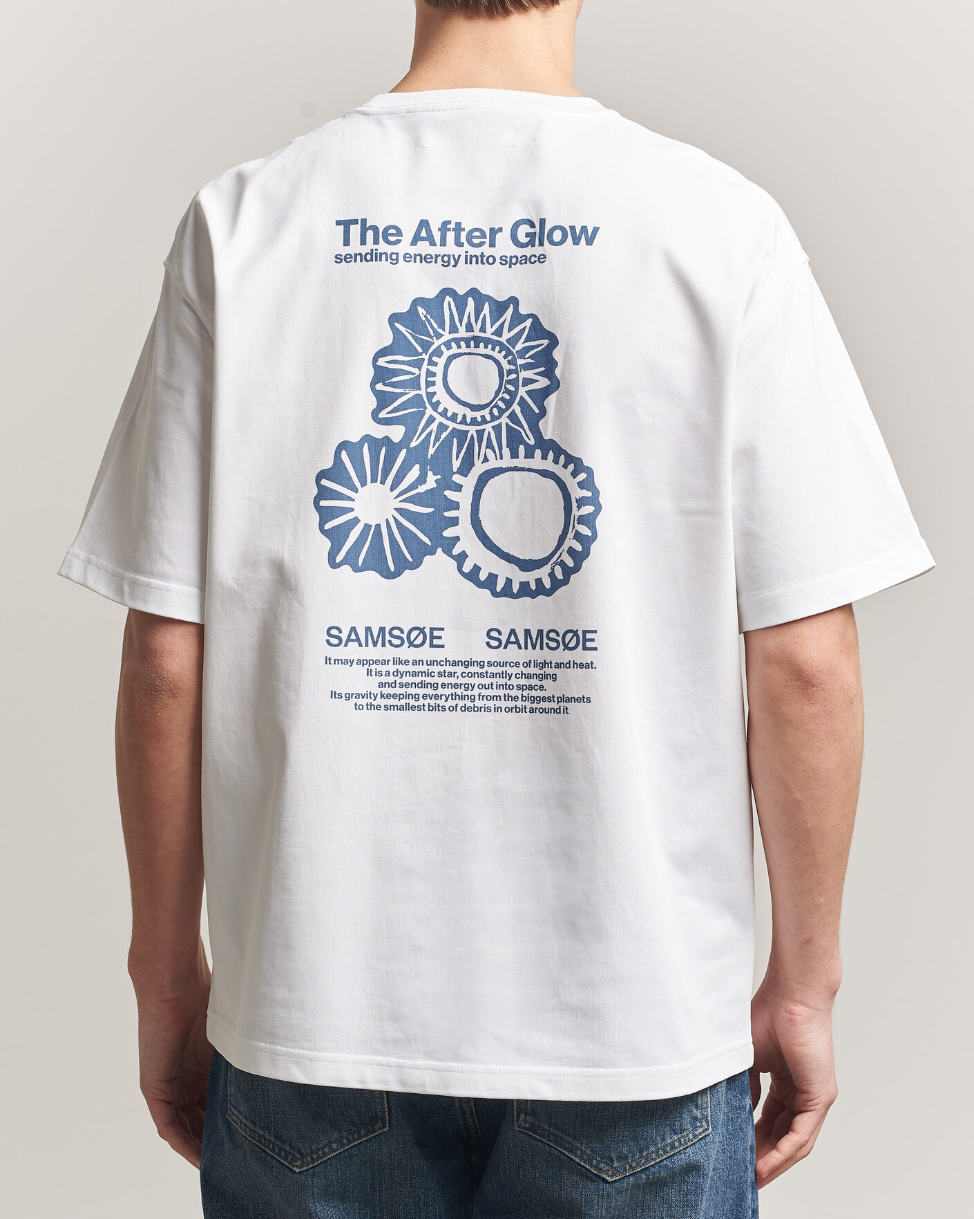 Herre | T-Shirts | Samsøe Samsøe | Uni Printed T-shirt White