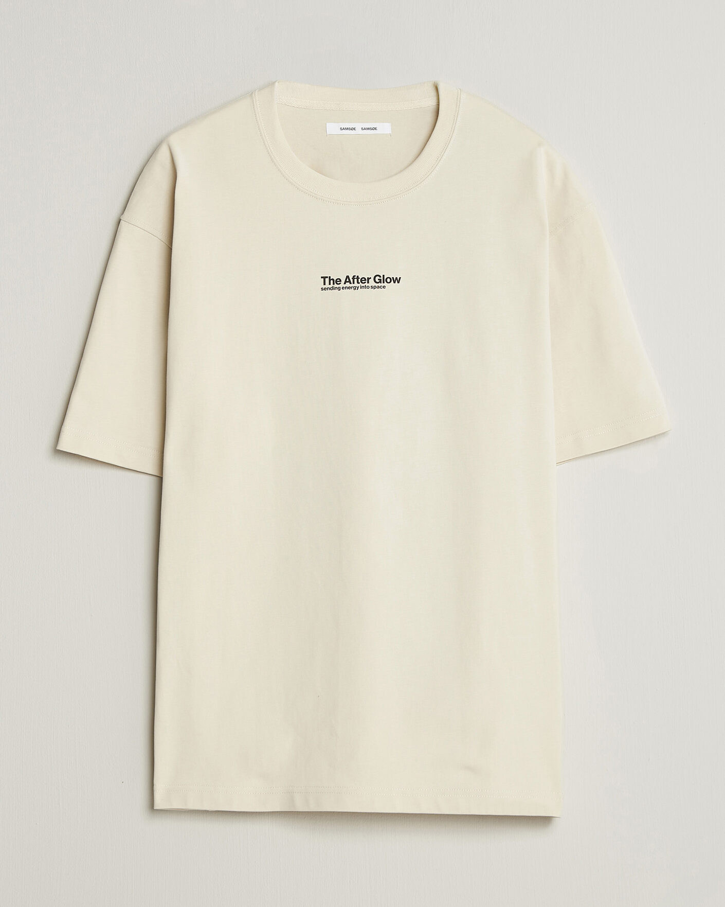 Herre | T-Shirts | Samsøe Samsøe | Uni Printed T-shirt Beige