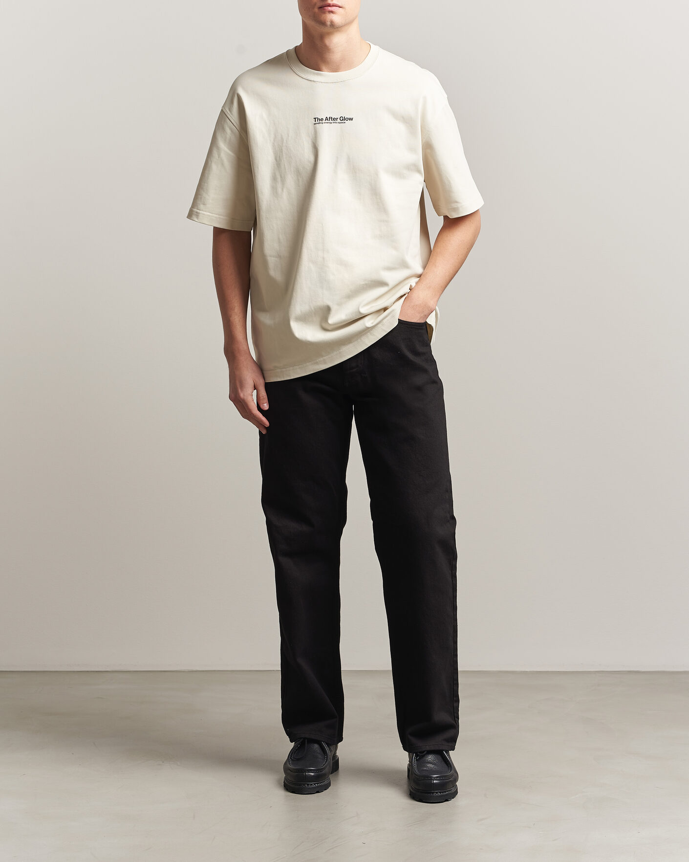 Herre | T-Shirts | Samsøe Samsøe | Uni Printed T-shirt Beige