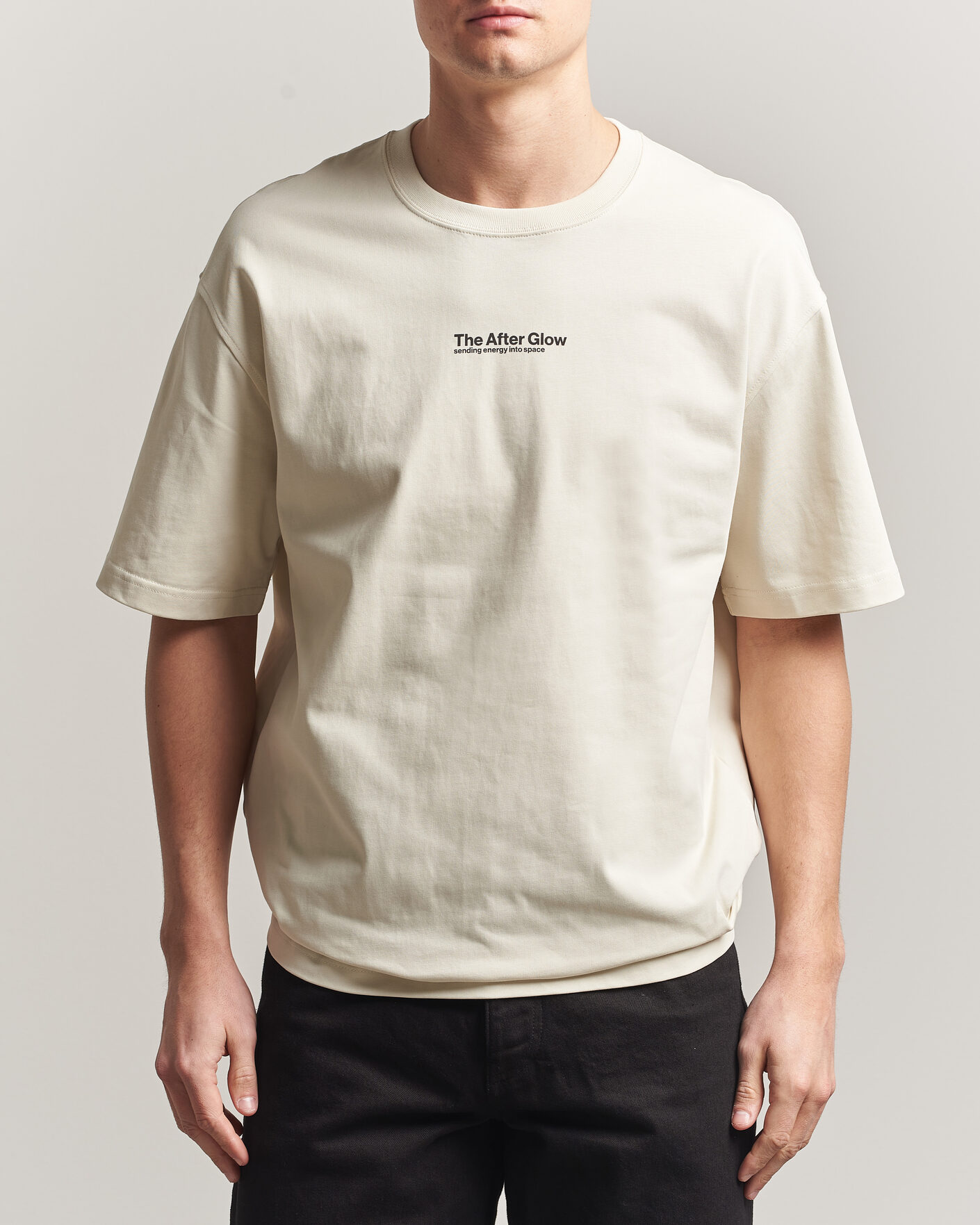 Herre | T-Shirts | Samsøe Samsøe | Uni Printed T-shirt Beige