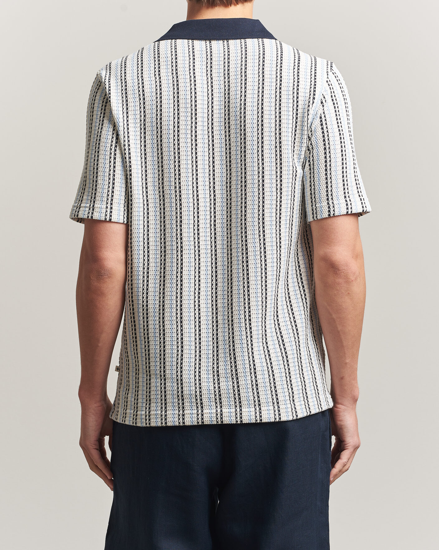 Herre | Pikéer | Samsøe Samsøe | Mac Striped Knitted Polo Blue/White