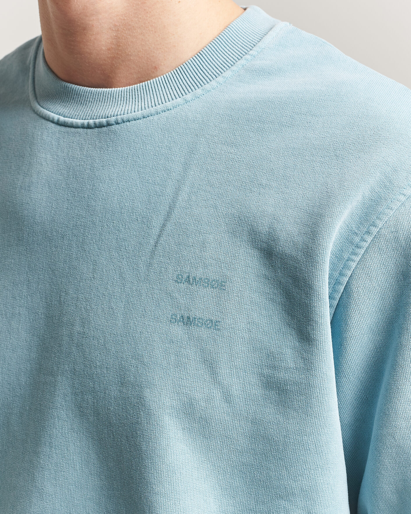 Herre | Gensere | Samsøe Samsøe | Joel Organic Washed Cotton Sweatshirt Tourmaline