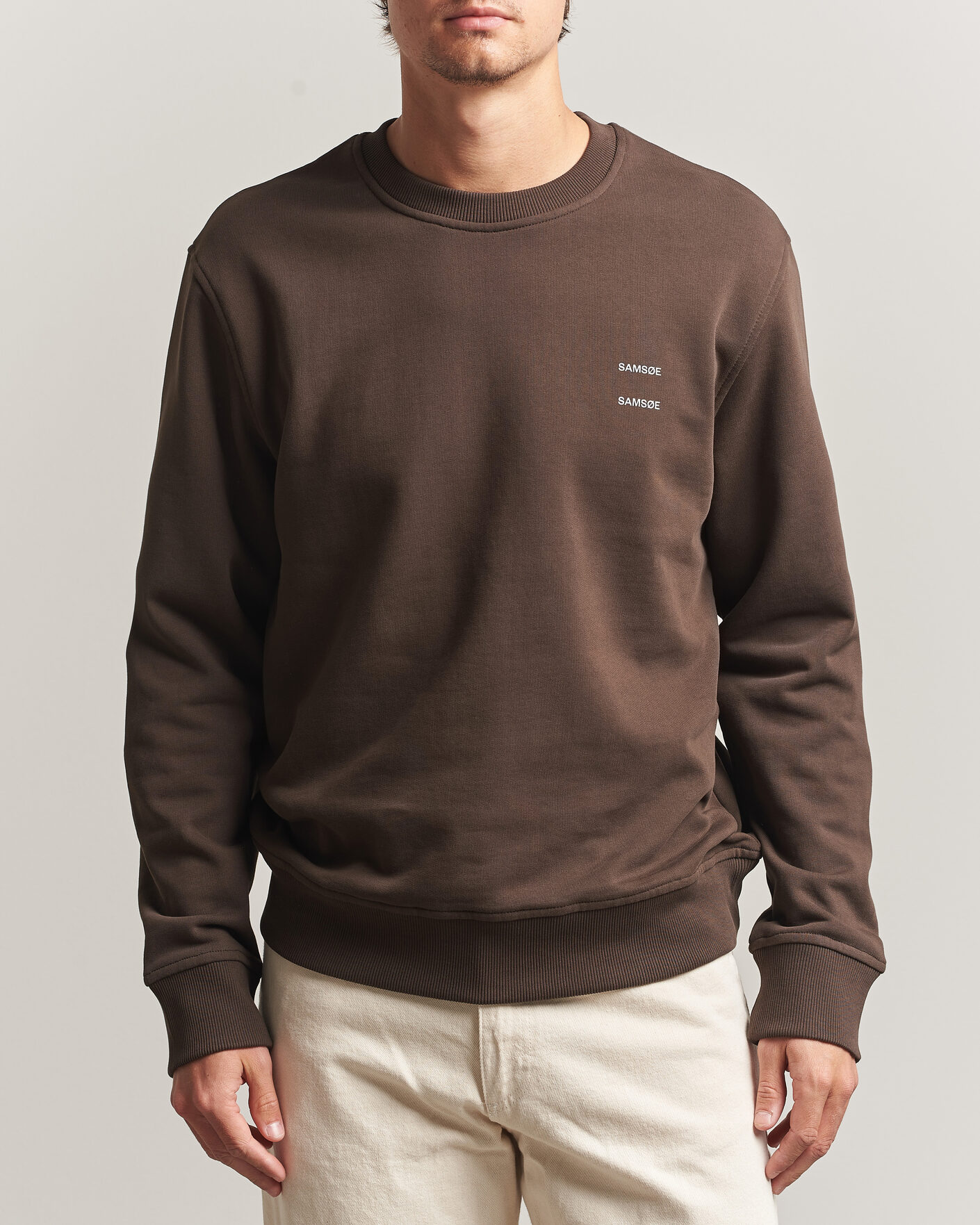 Herre | Gensere | Samsøe Samsøe | Joel Organic Cotton Sweatshirt Turkish Coffee