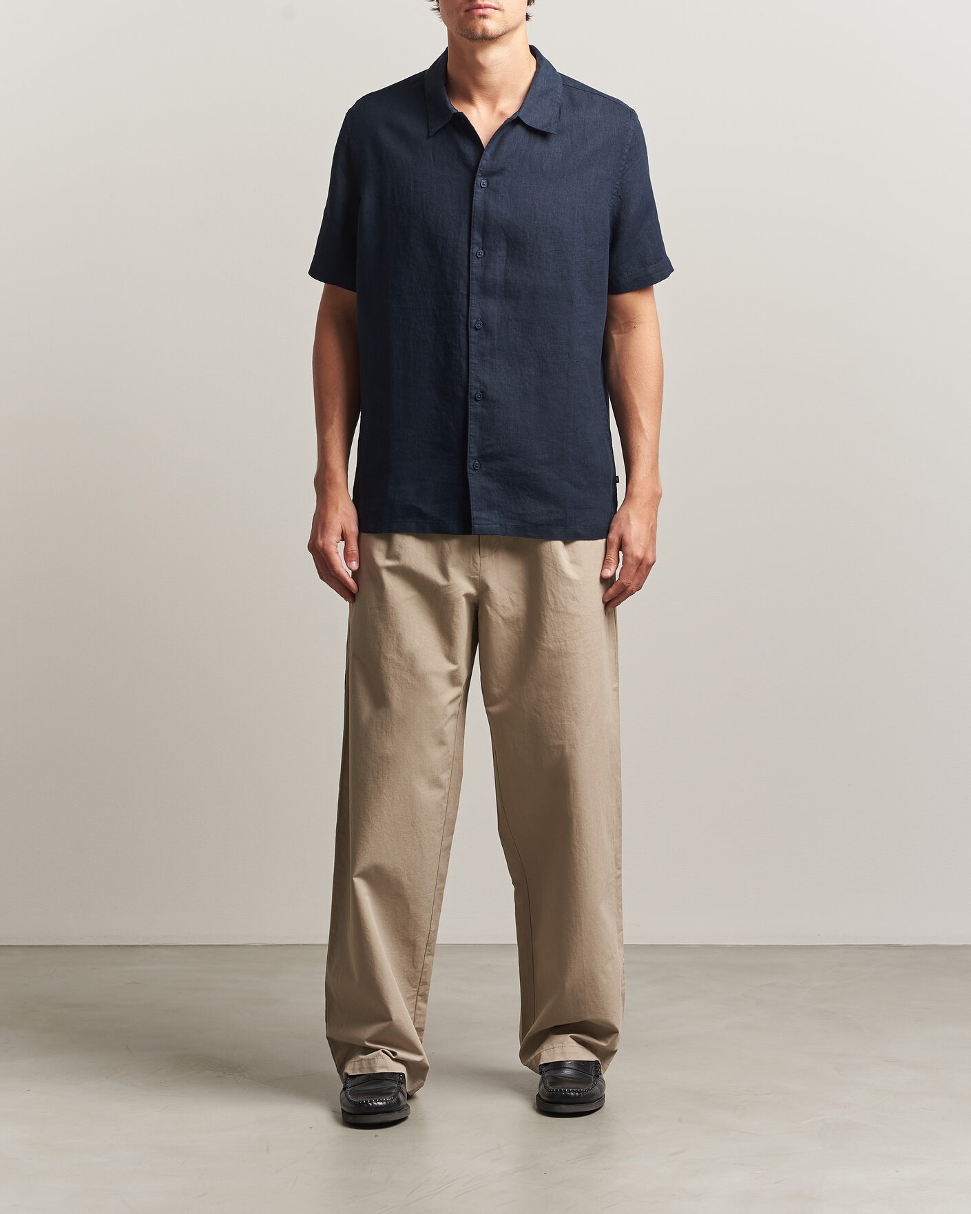 Herre | Bukser | Samsøe Samsøe | Valentin Cotton/Linen Pleated Trousers Aluminum