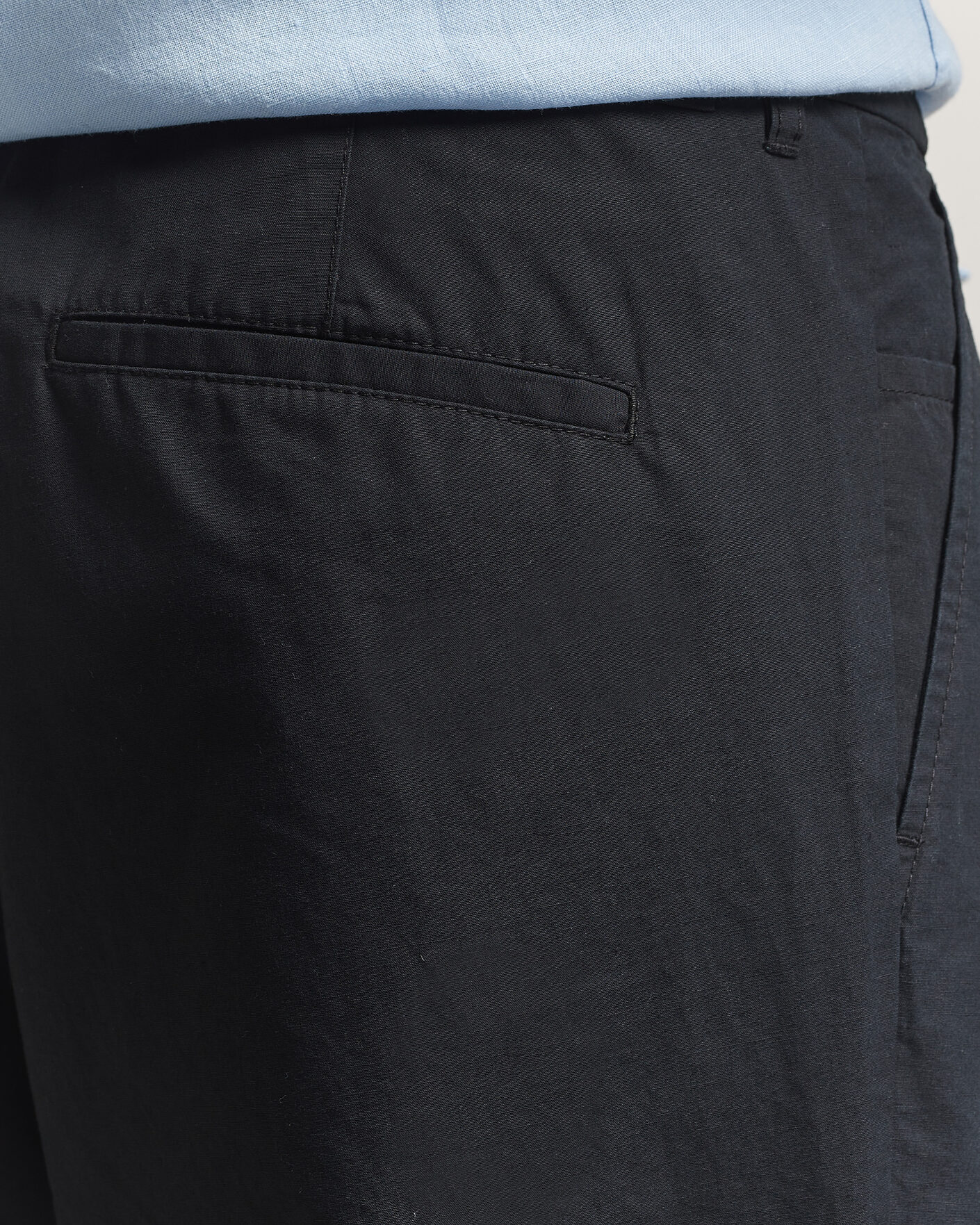 Herre | Bukser | Samsøe Samsøe | Valentin Cotton/Linen Pleated Trousers Black