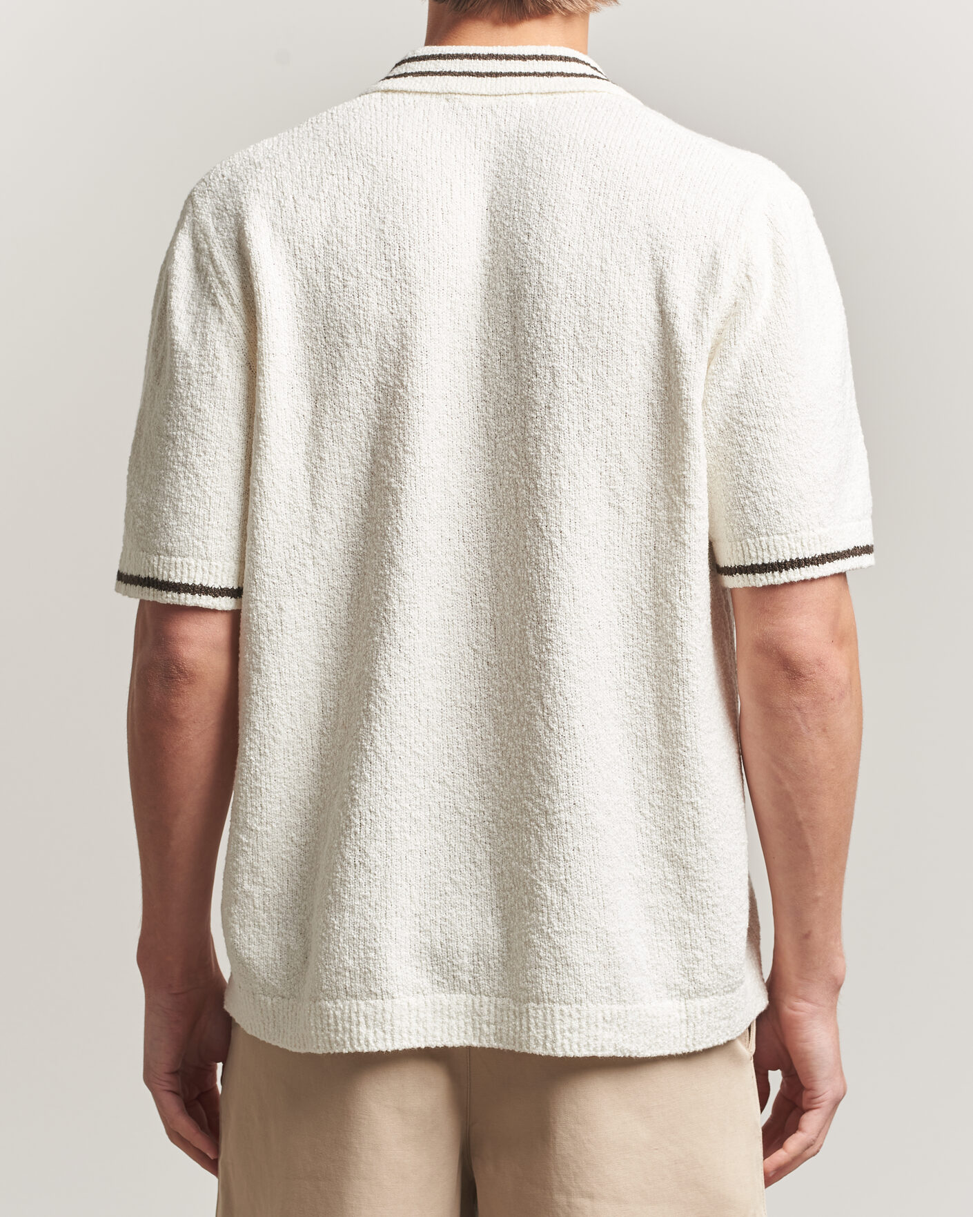 Herre | Skjorter | Samsøe Samsøe | Pedro Knitted Short Sleeve Shirt Clear Cream
