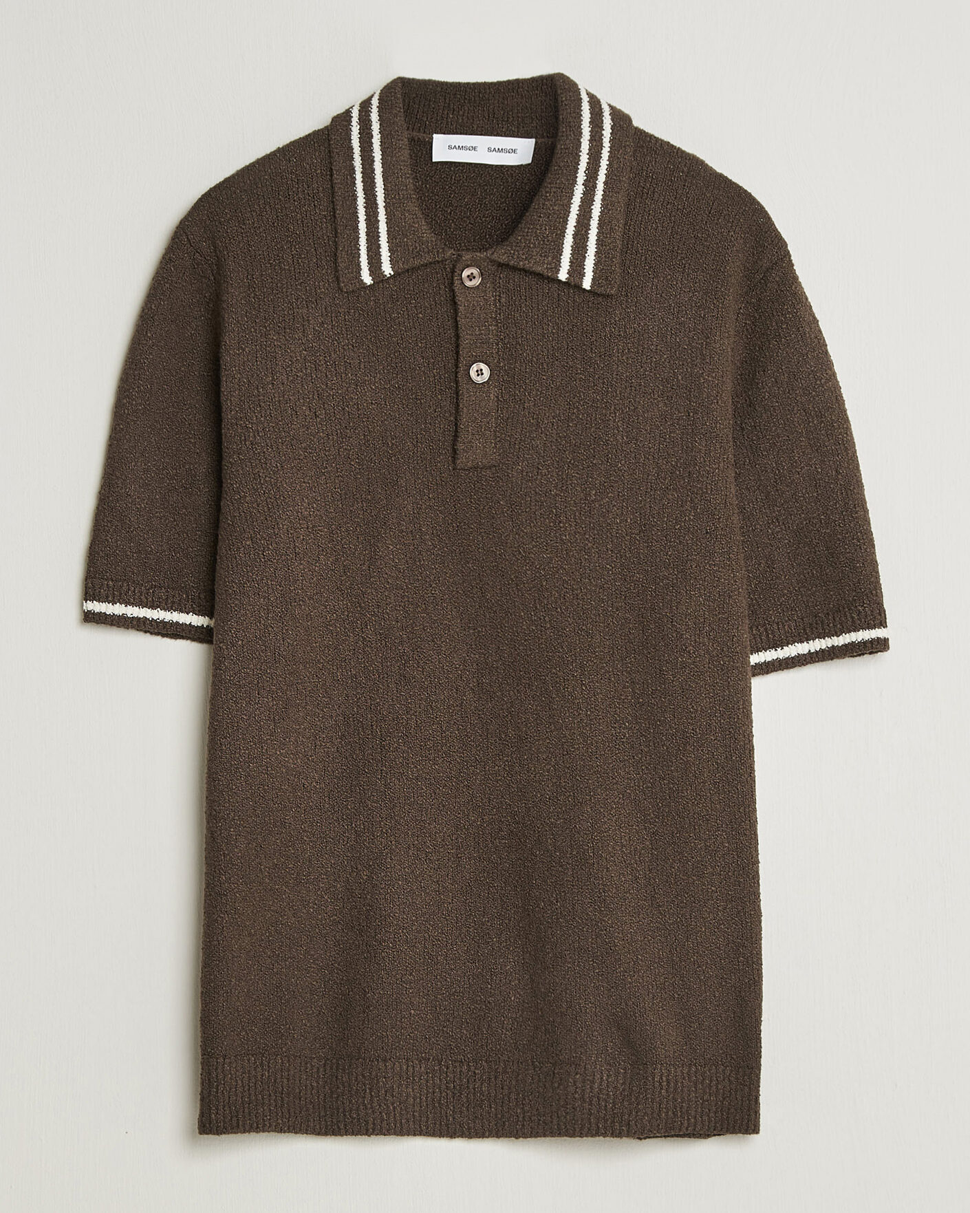 Herre | Pikéer | Samsøe Samsøe | Pedro Knitted Polo Turkish Coffee