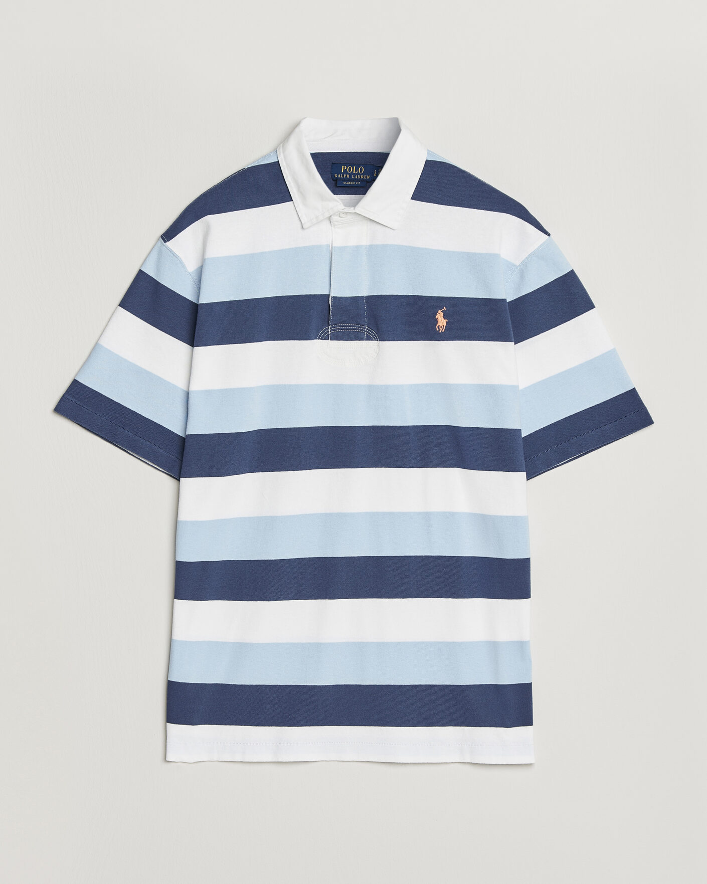 Herre | Pikéer | Polo Ralph Lauren | Block Stripe Polo Office Blue