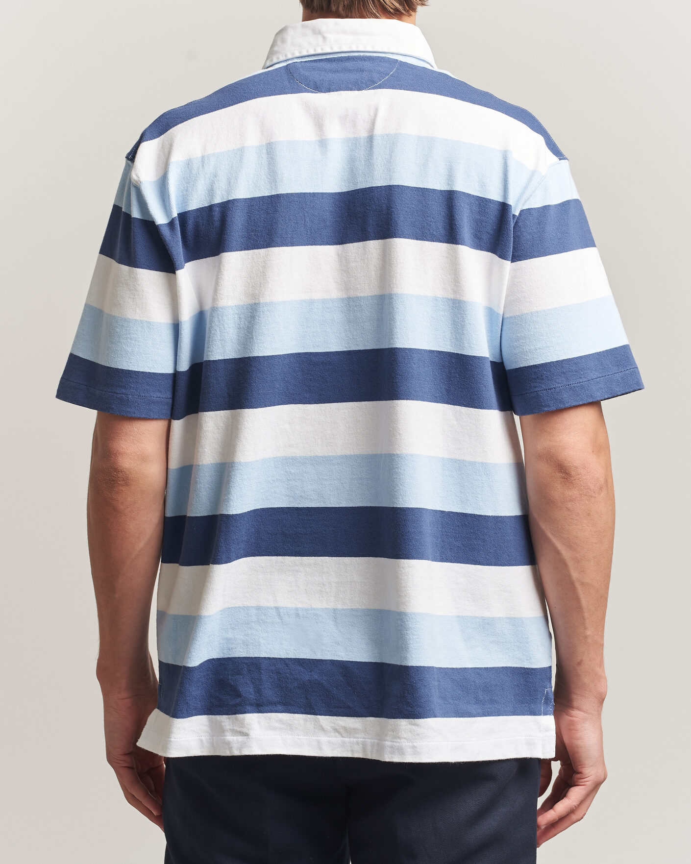 Herre | Pikéer | Polo Ralph Lauren | Block Stripe Polo Office Blue