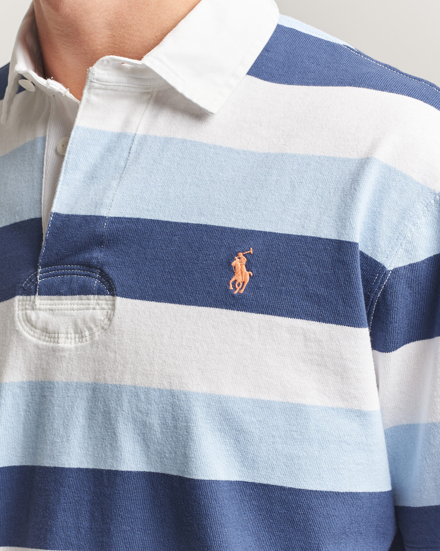 Herre | Pikéer | Polo Ralph Lauren | Block Stripe Polo Office Blue