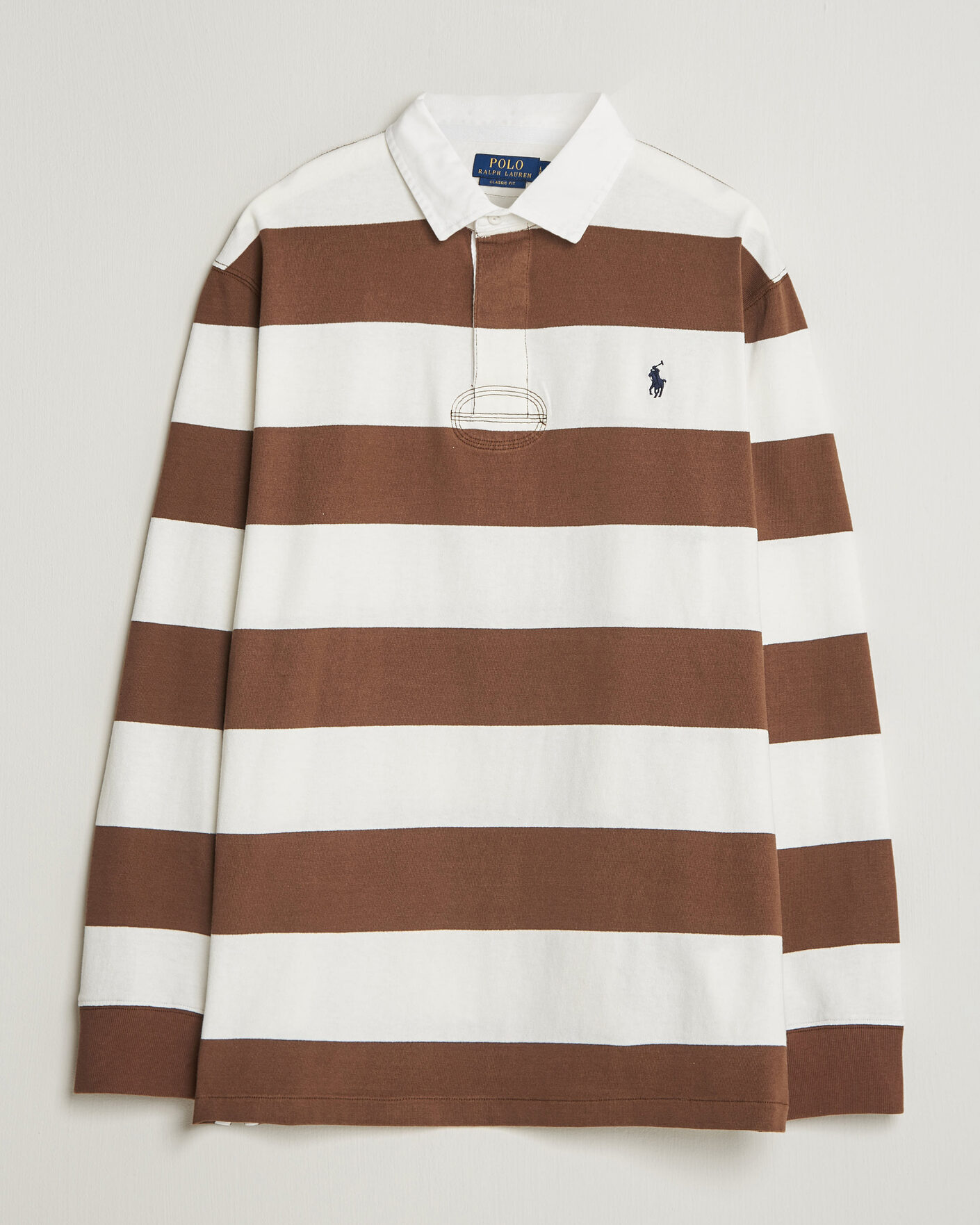 Herre | Gensere | Polo Ralph Lauren | Block Striped Rugby Pale Russet/Trophy Cream