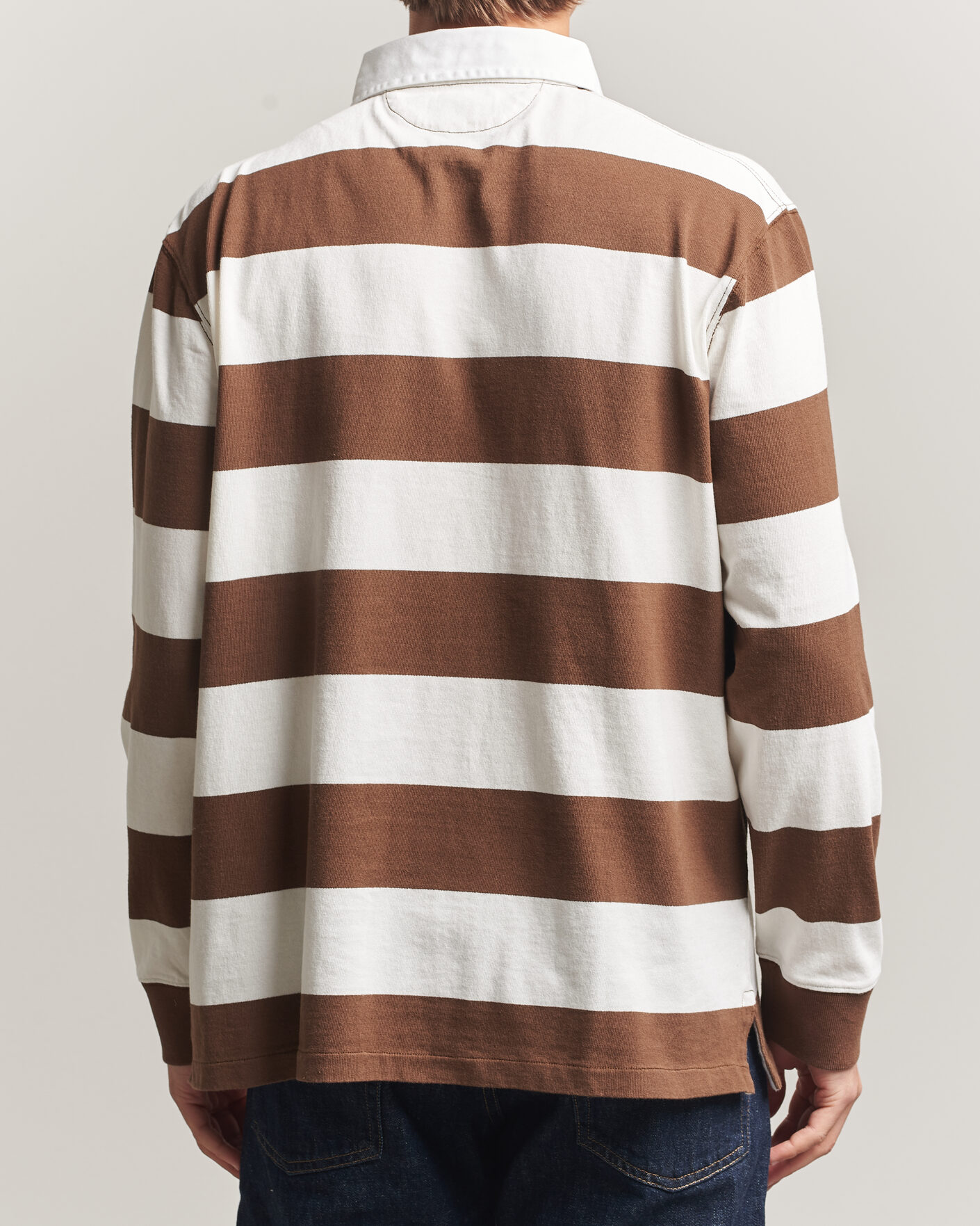 Herre | Gensere | Polo Ralph Lauren | Block Striped Rugby Pale Russet/Trophy Cream