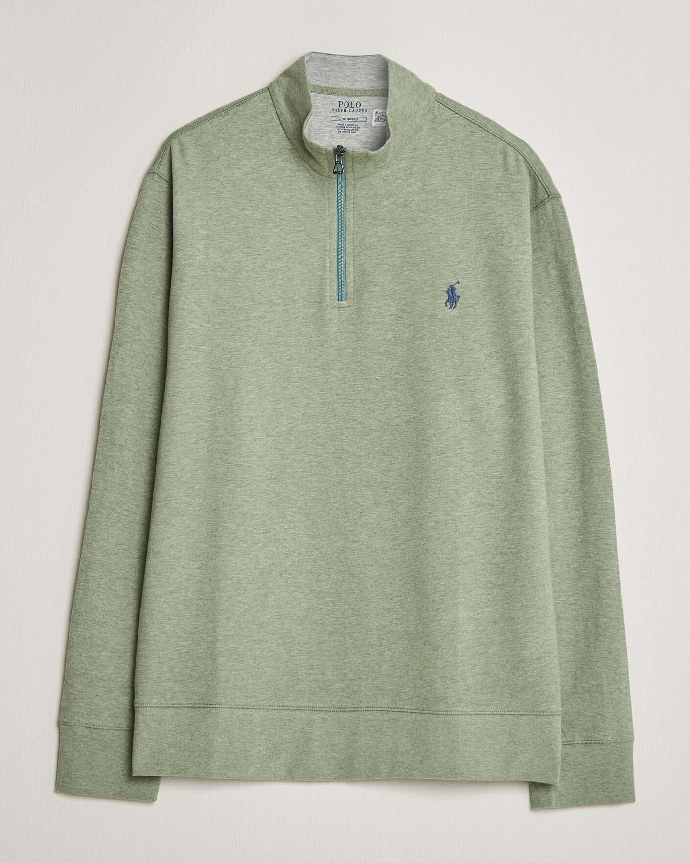 Herre | Gensere | Polo Ralph Lauren | Double Knit Half Zip Greenery Heather