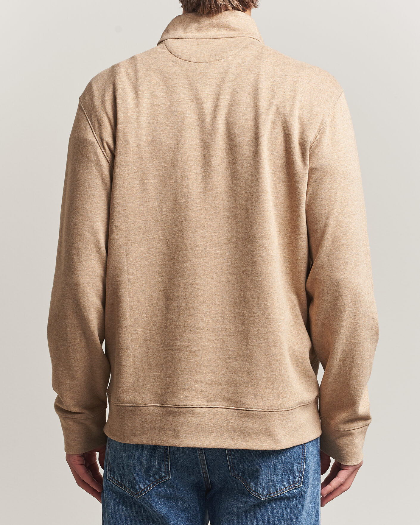 Herre | Gensere | Polo Ralph Lauren | Double Knit Half Zip Warm Brown