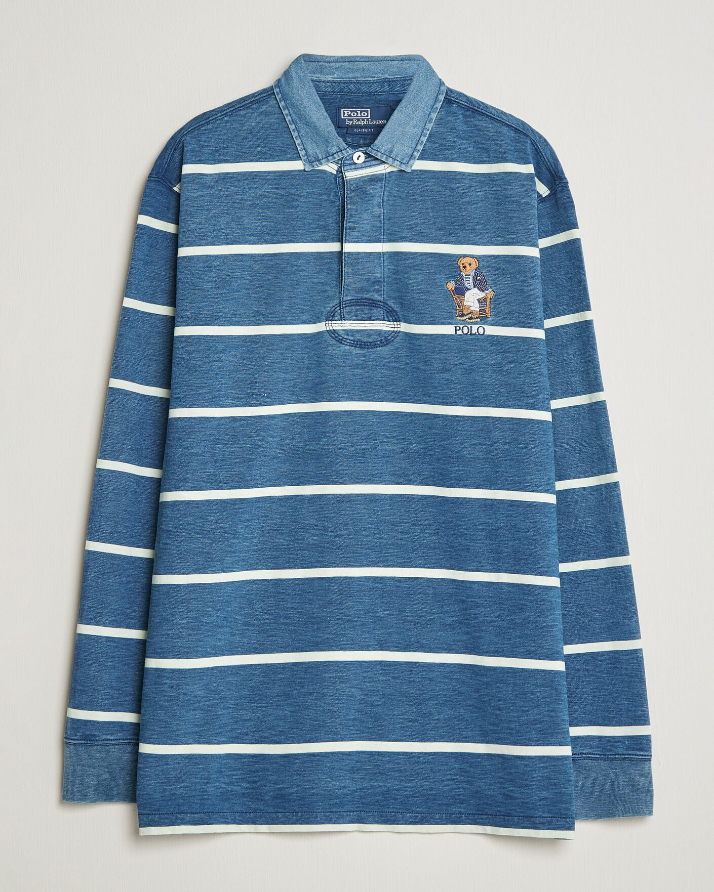 Herre | Gensere | Polo Ralph Lauren | Striped Indigo Rugby Newport Bear