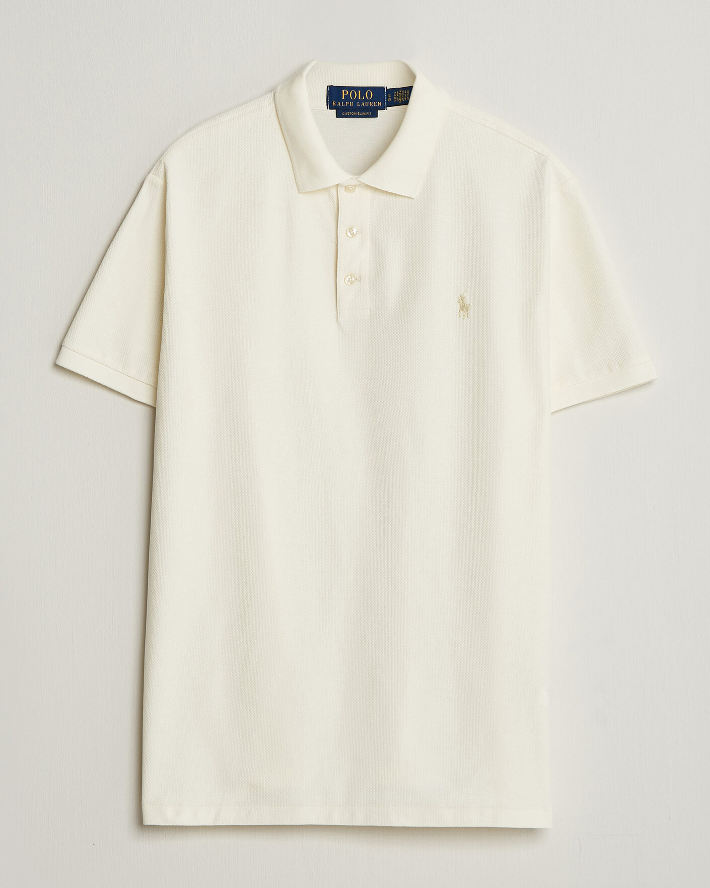 Herre | Pikéer | Polo Ralph Lauren | Honeycomb Texture Polo Pale Cream