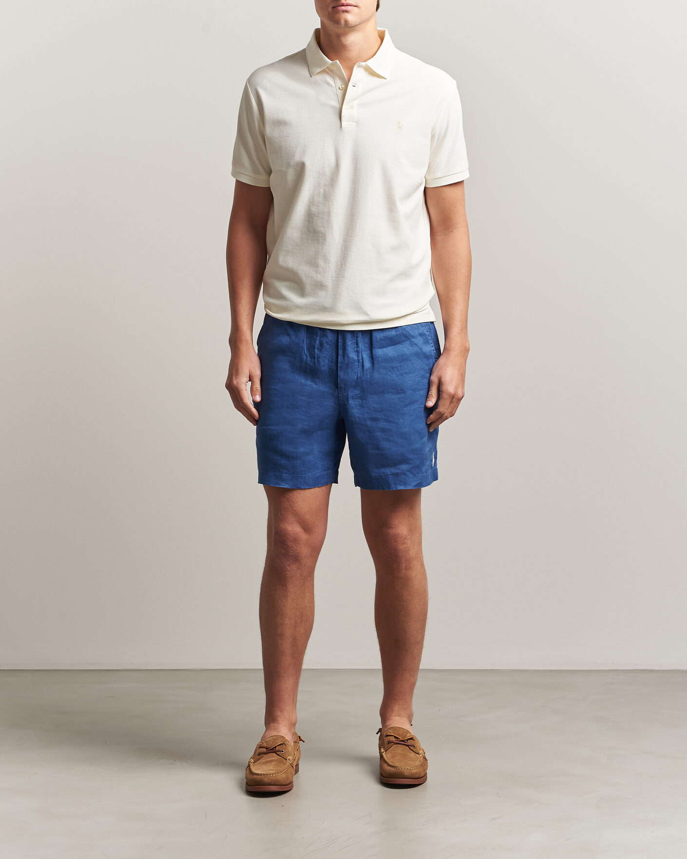 Herre | Pikéer | Polo Ralph Lauren | Honeycomb Texture Polo Pale Cream
