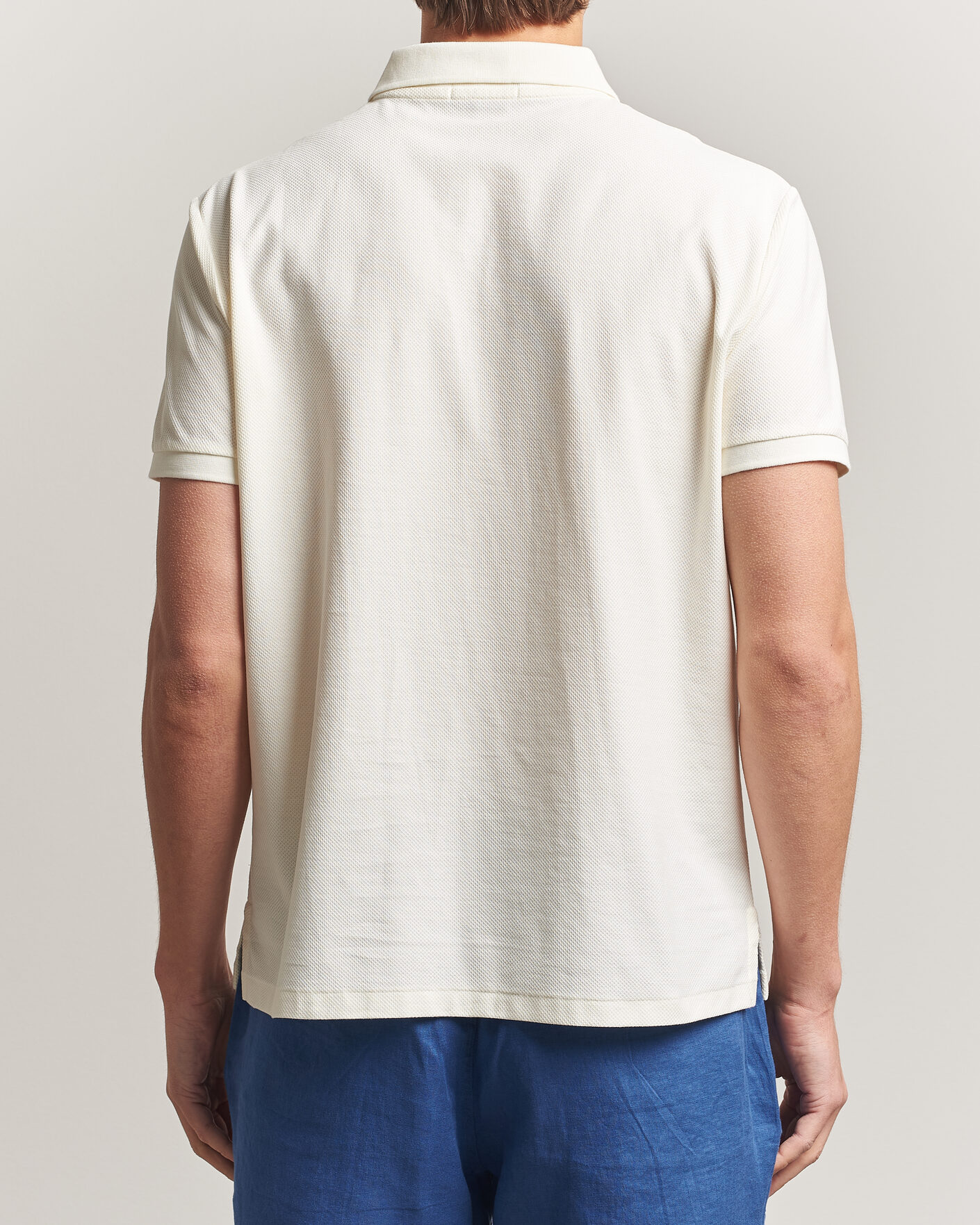 Herre | Pikéer | Polo Ralph Lauren | Honeycomb Texture Polo Pale Cream