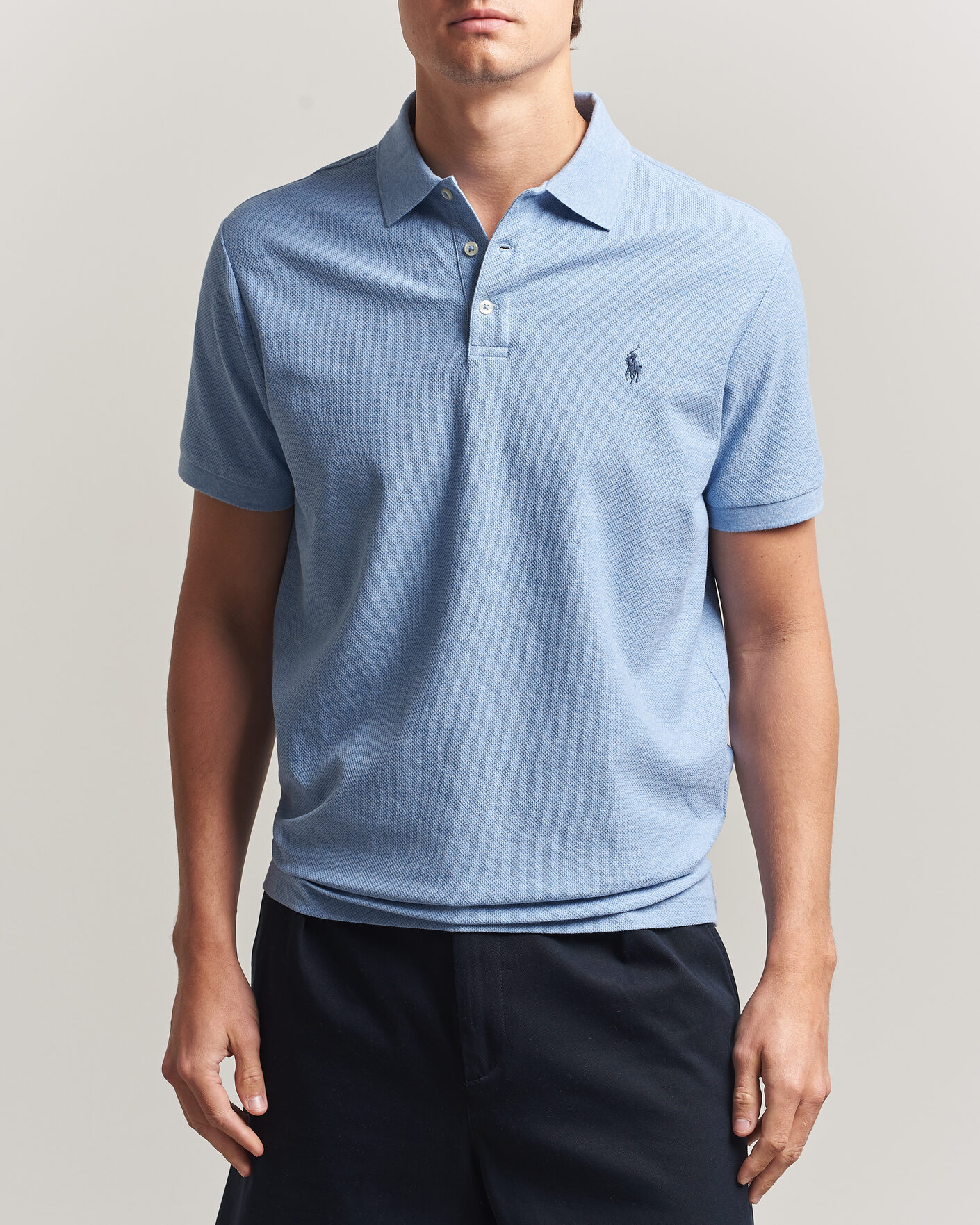 Herre | Pikéer | Polo Ralph Lauren | Honeycomb Texture Polo Isle Heather