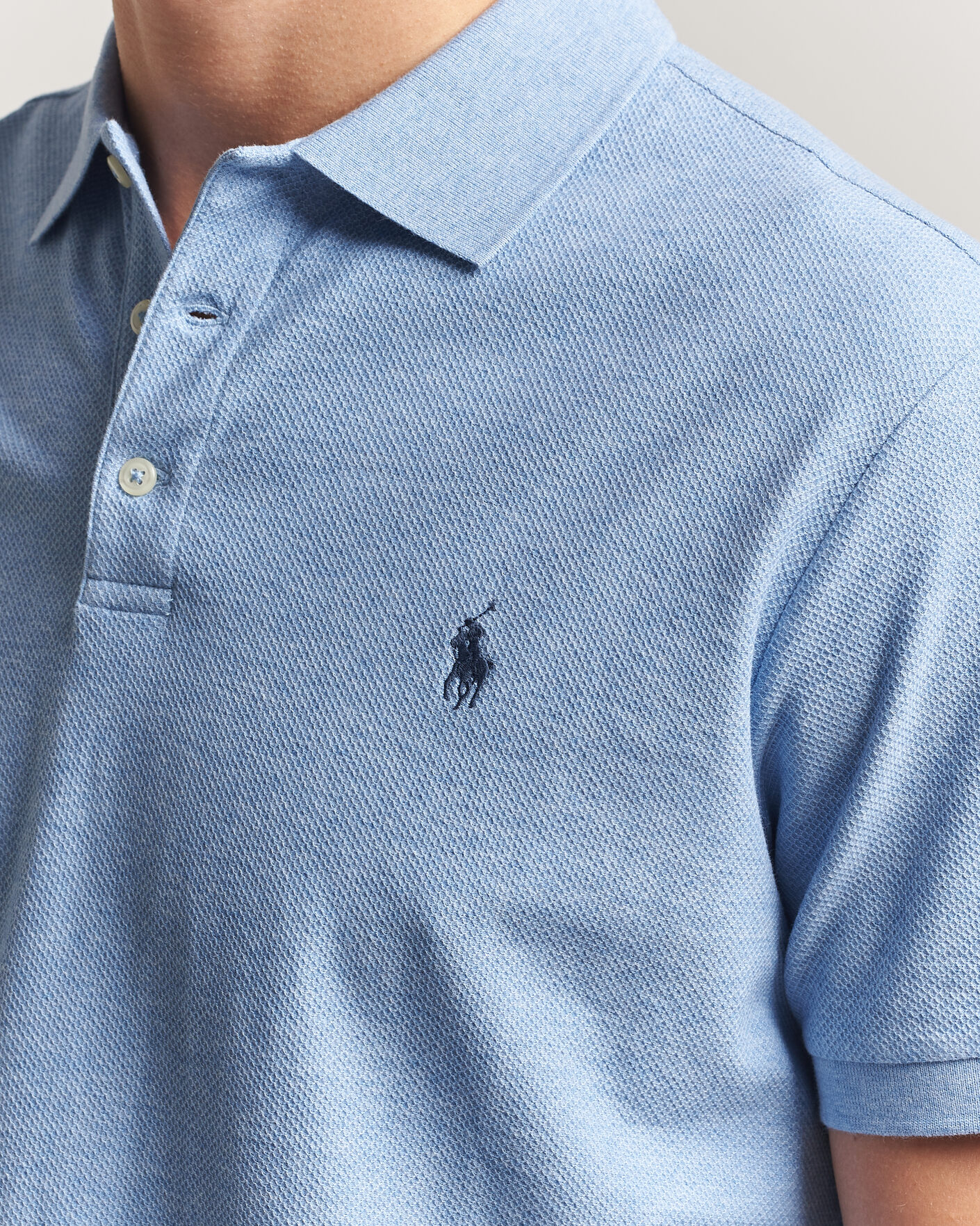 Herre | Pikéer | Polo Ralph Lauren | Honeycomb Texture Polo Isle Heather