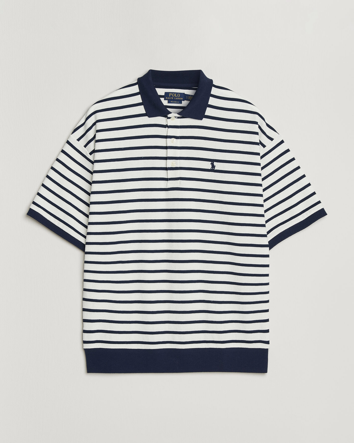 Herre | Pikéer | Polo Ralph Lauren | Jacquard Interlock Striped Polo Nevis/Newport Navy