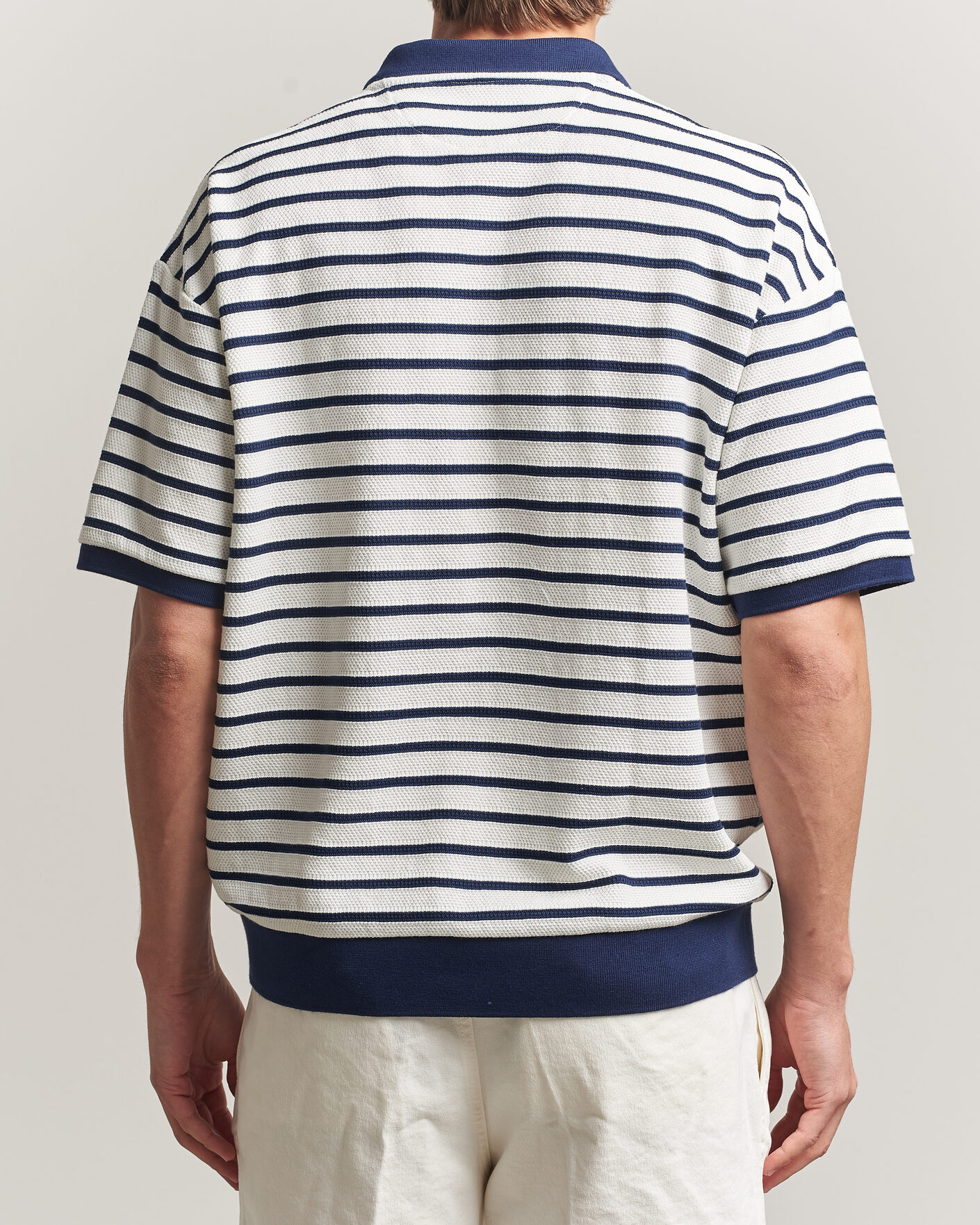 Herre | Pikéer | Polo Ralph Lauren | Jacquard Interlock Striped Polo Nevis/Newport Navy