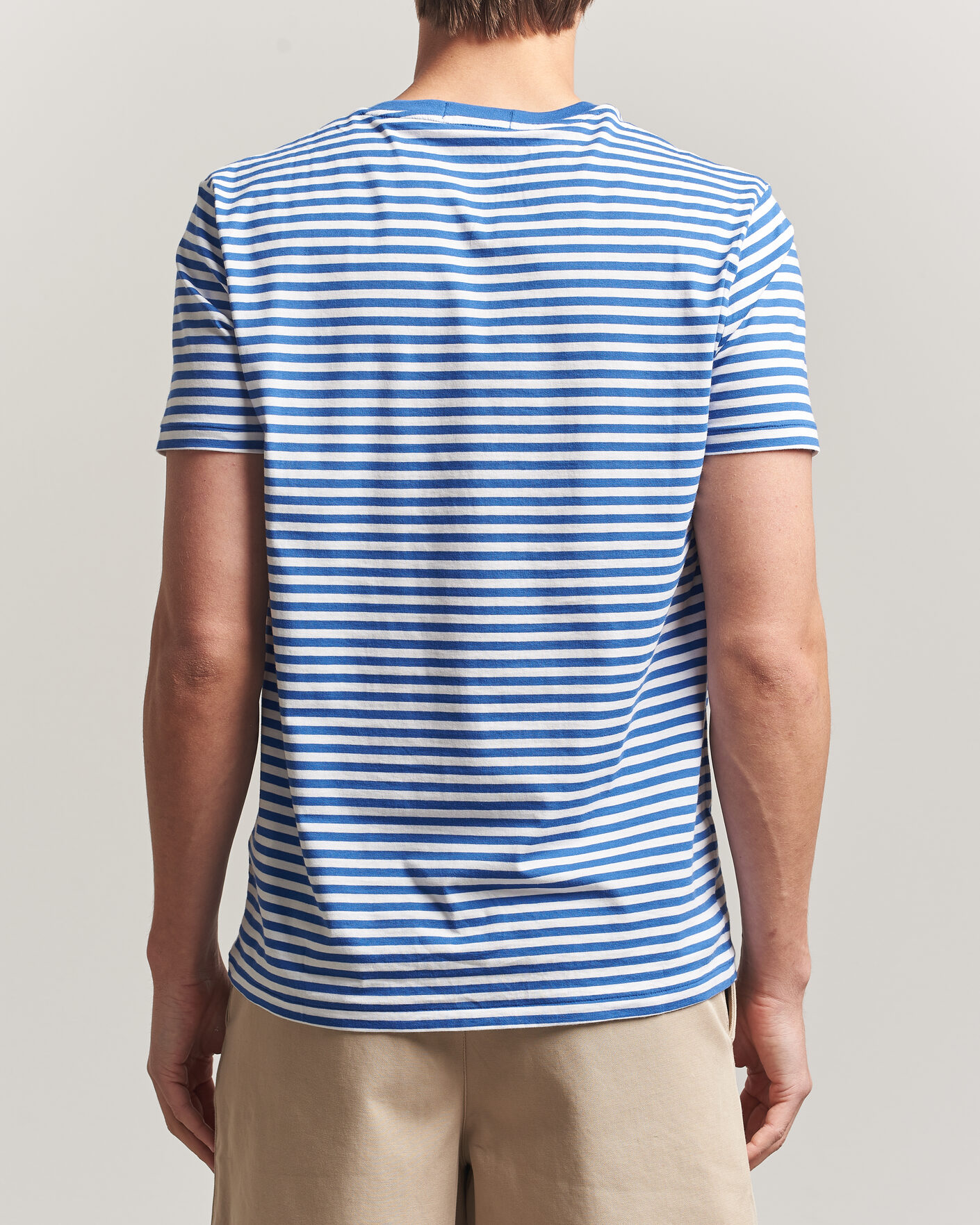 Herre | T-Shirts | Polo Ralph Lauren | Crew Neck Striped T-shirt New Iris Blue/White