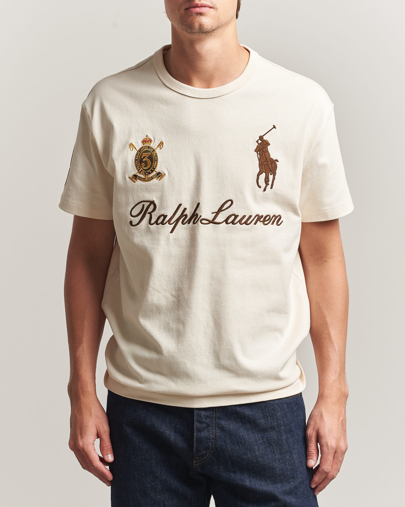 Polo Ralph Lauren Classic Fit Team T-shirt Guide Cream hos