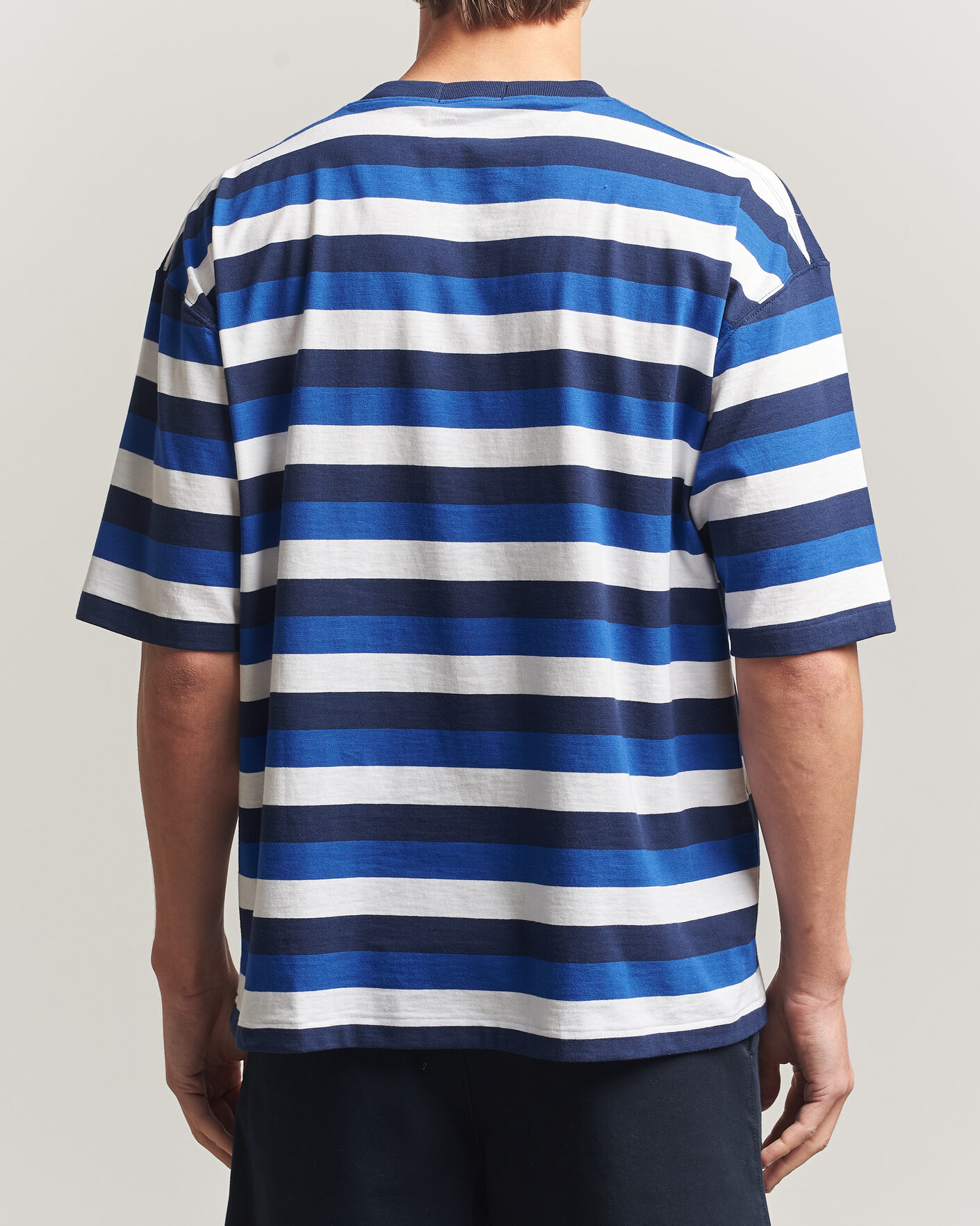 Herre | T-Shirts | Polo Ralph Lauren | Striped Pocket Tee Newport Navy Multi