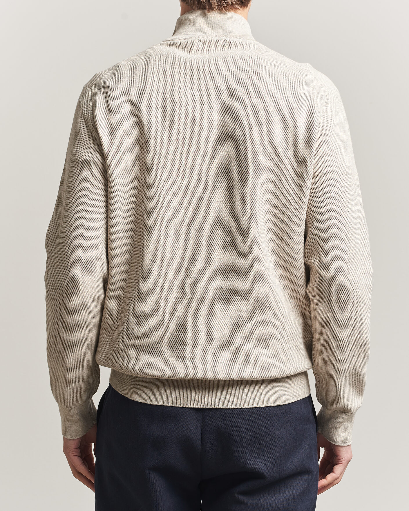 Herre | Gensere | Polo Ralph Lauren | Textued Half-Zip Light Walnut Brown Heather